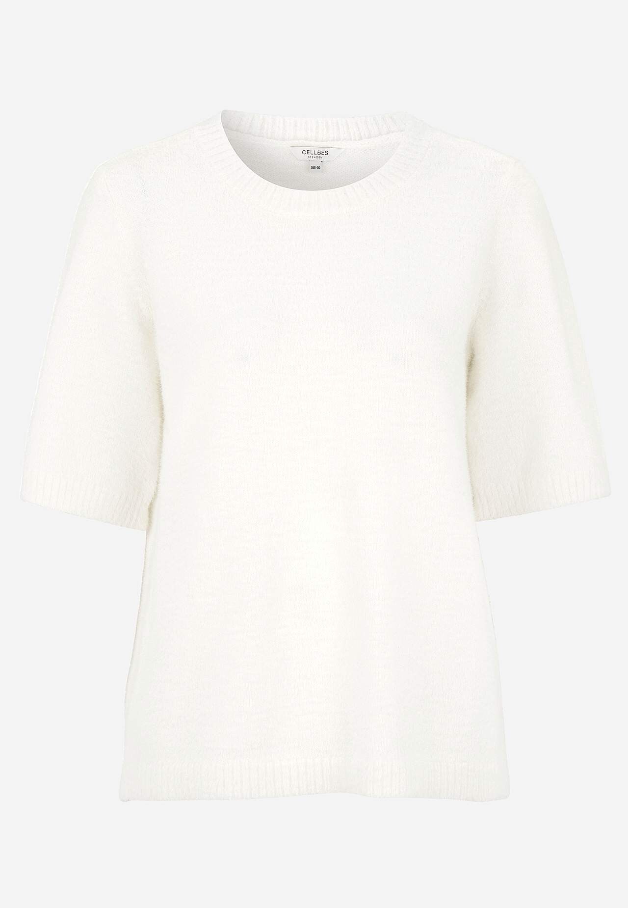 Gebreide sweater met korte mouwen