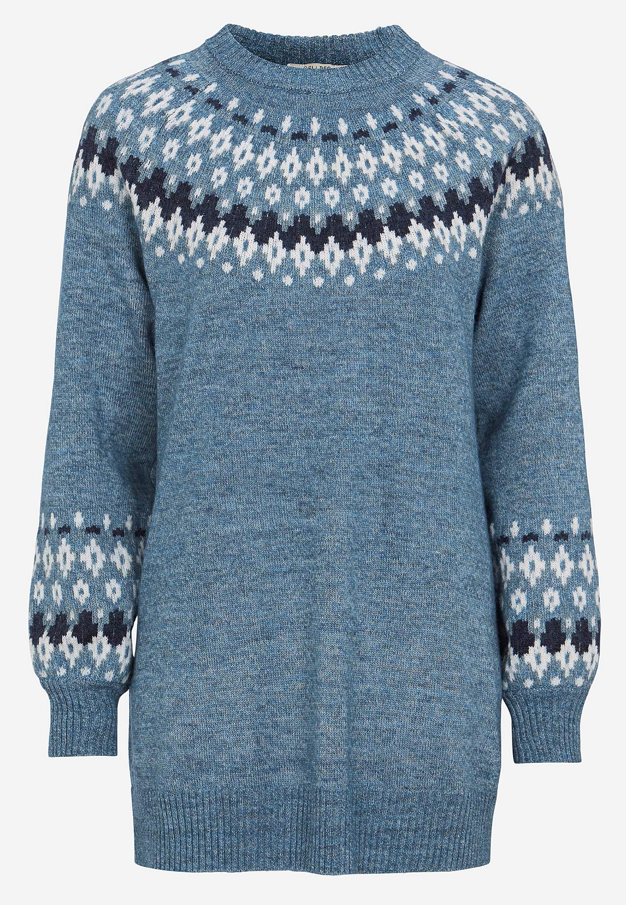Gebreide trui met een jacquard patroon