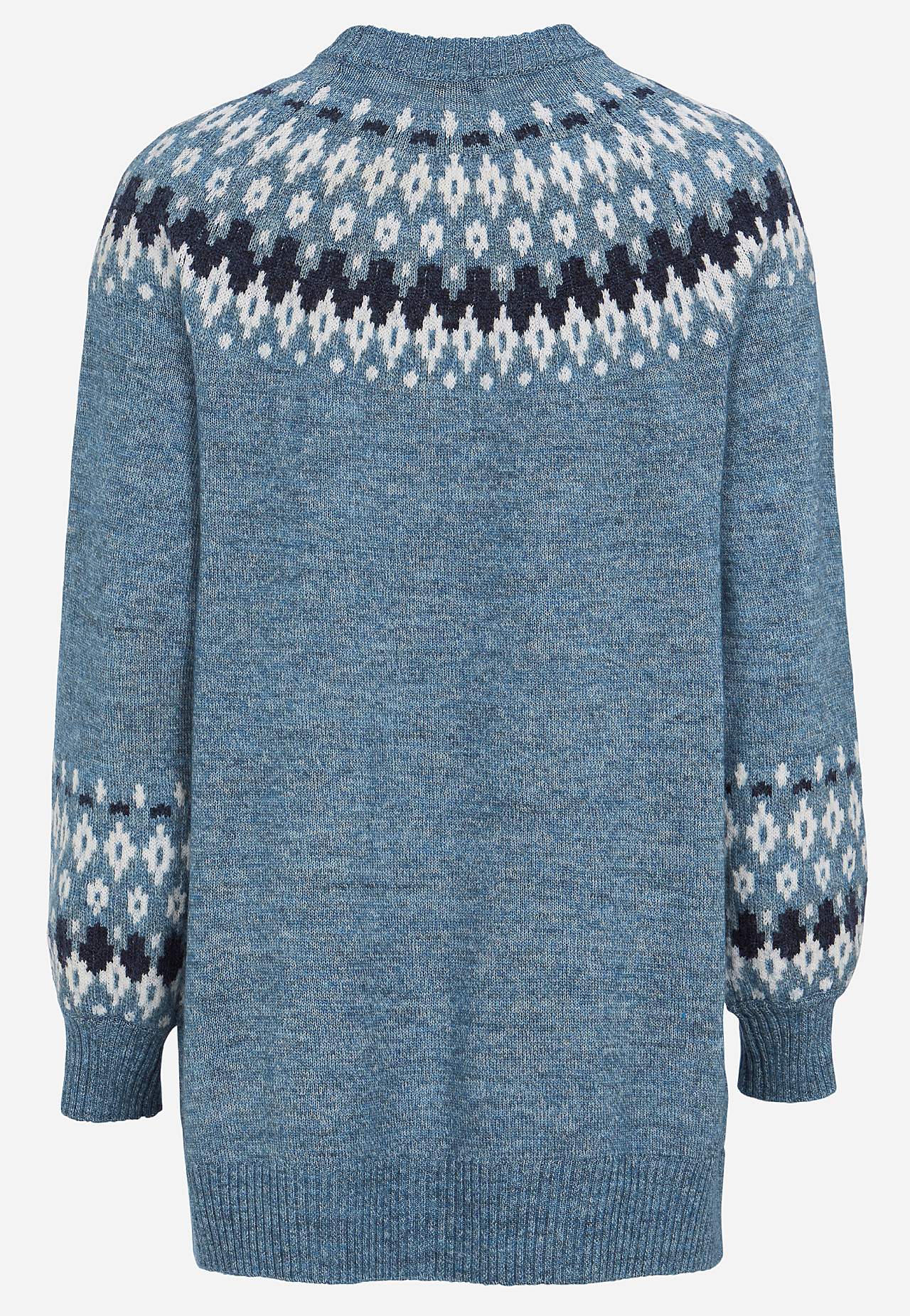 Gebreide trui met een jacquard patroon