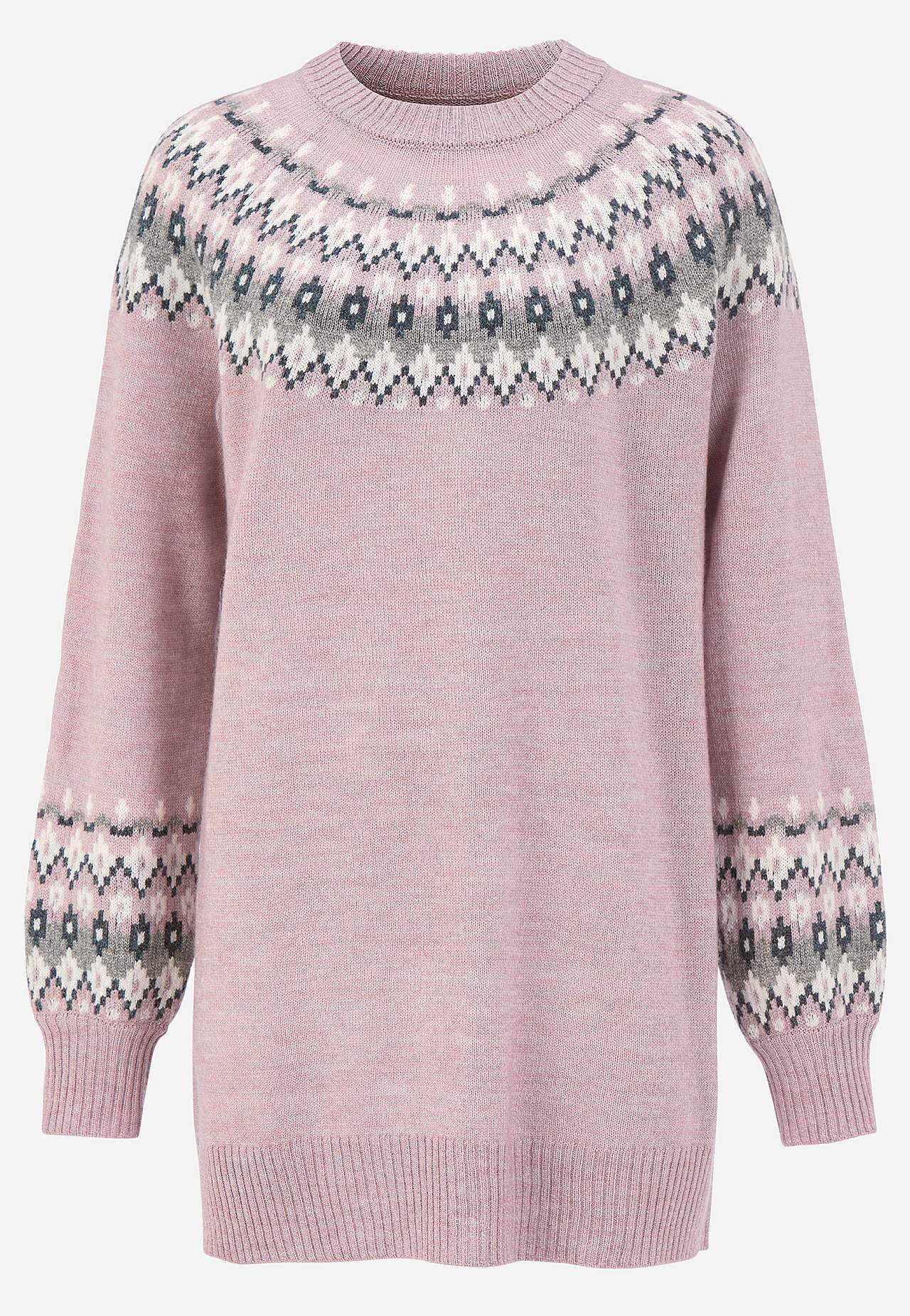 Gebreide trui met een jacquard patroon