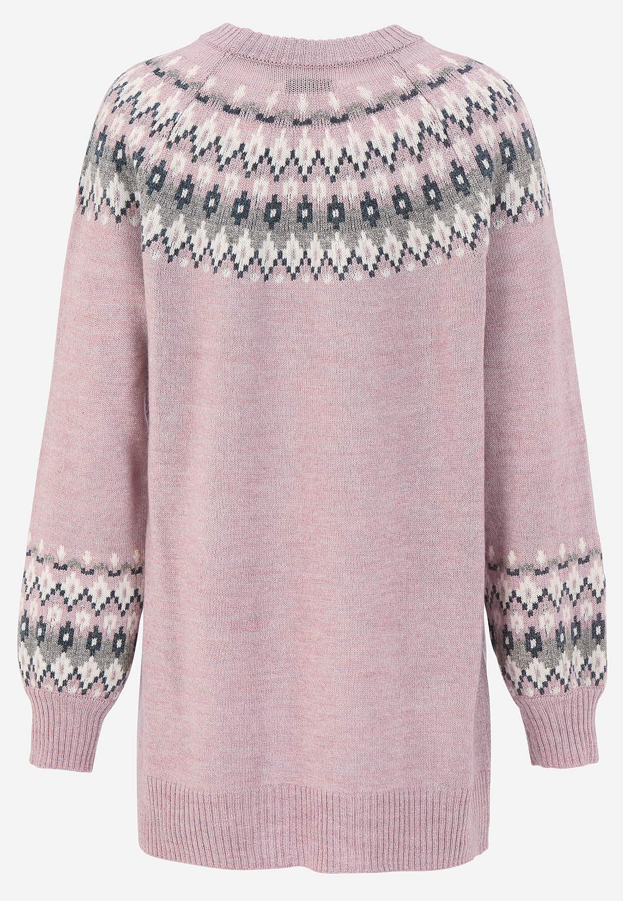 Gebreide trui met een jacquard patroon