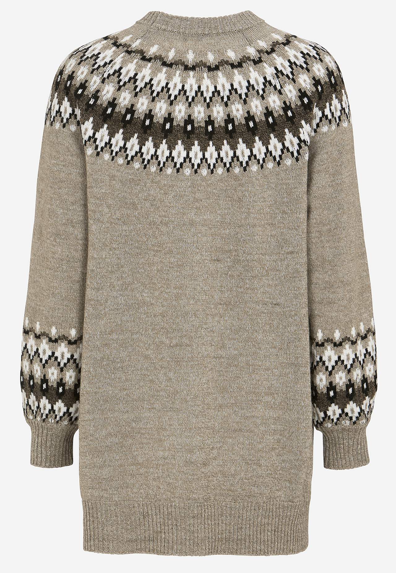 Gebreide trui met een jacquard patroon
