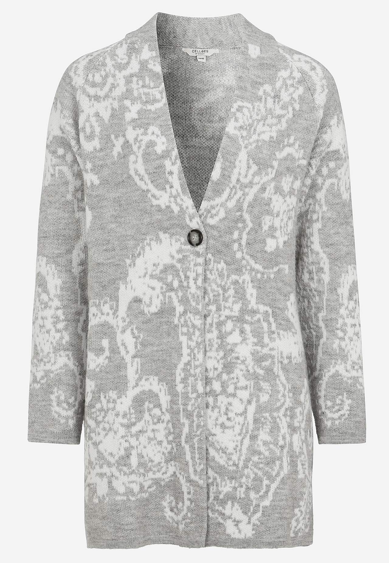 Jacquardgebreide cardigan