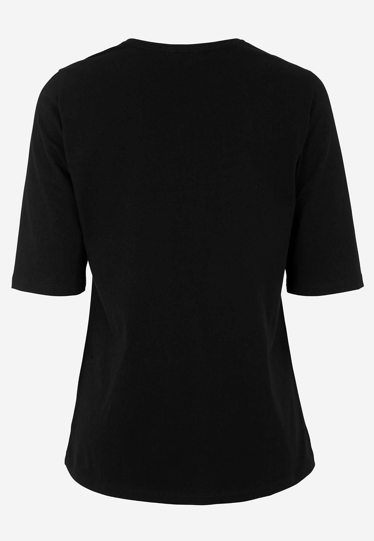 Jersey-topje met inrimpeling