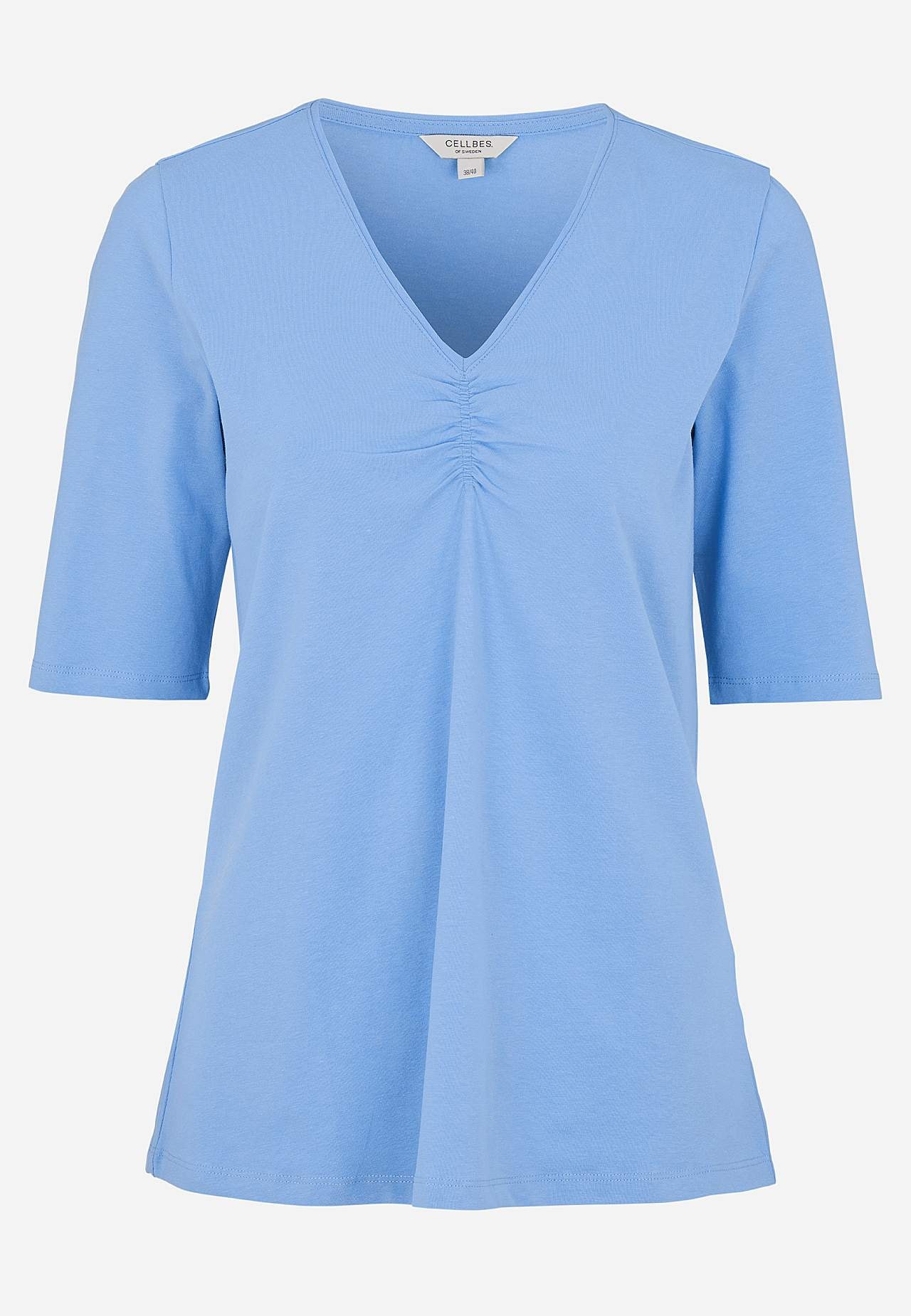 Jersey-topje met inrimpeling