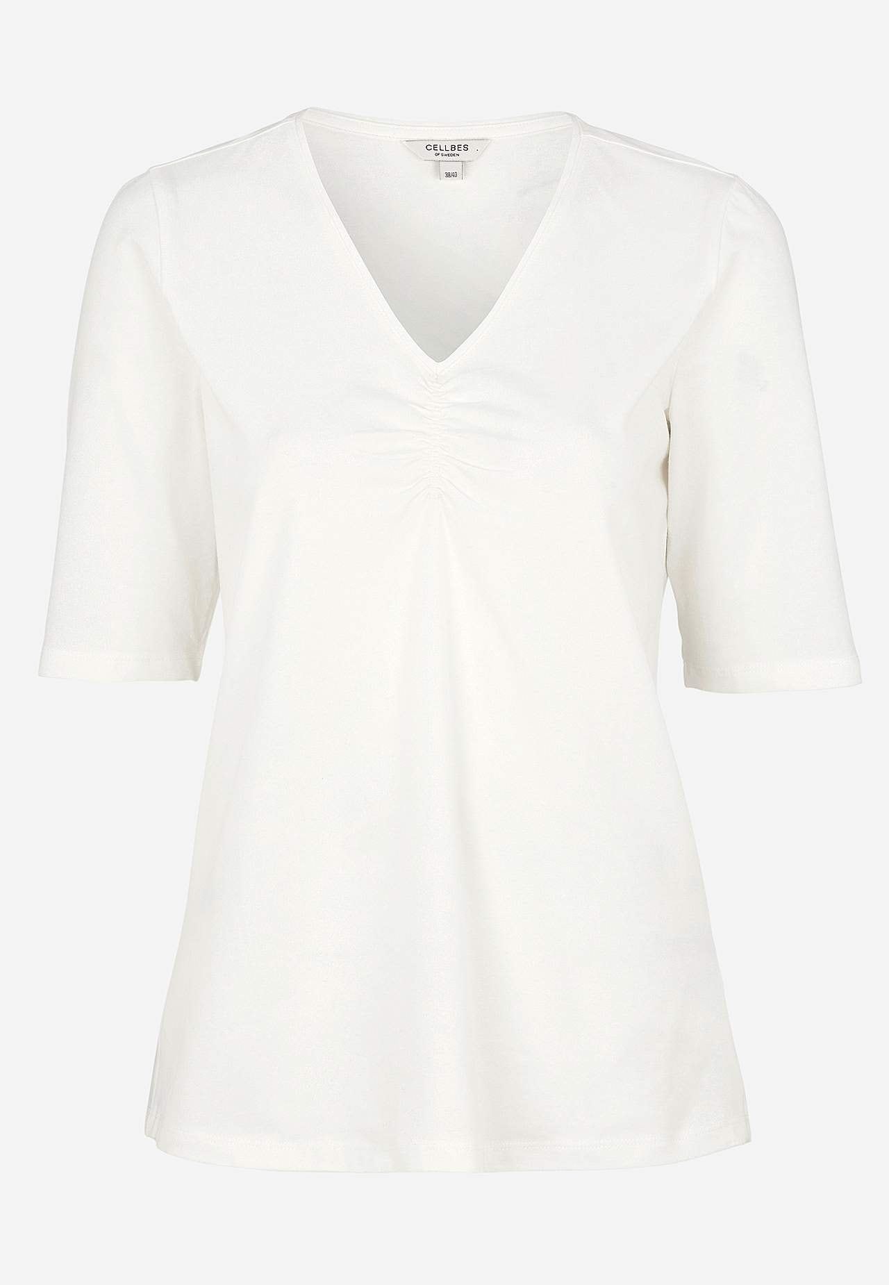 Jersey-topje met inrimpeling