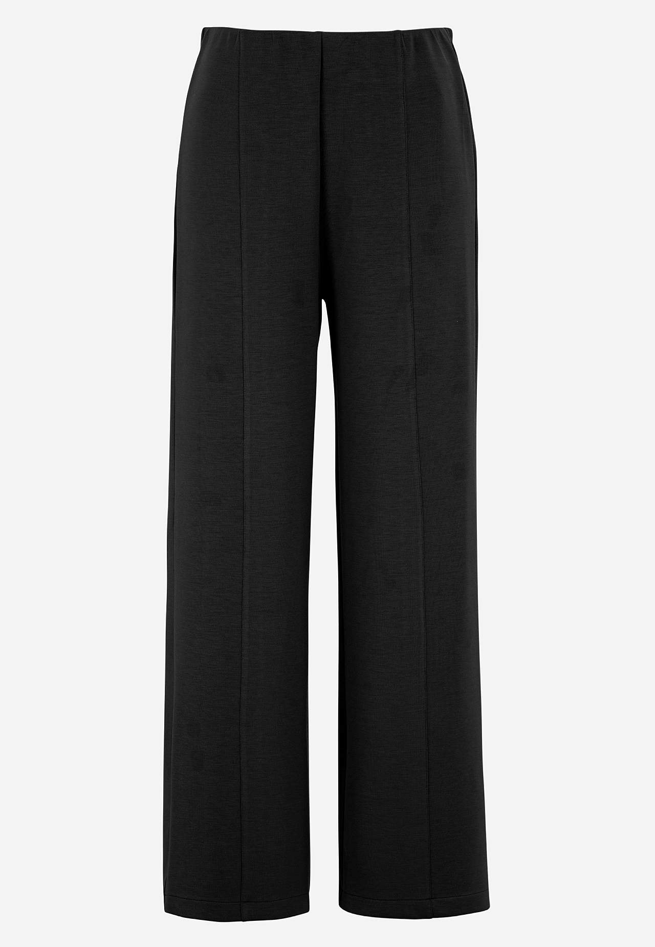 Jersey broek met wijde benen