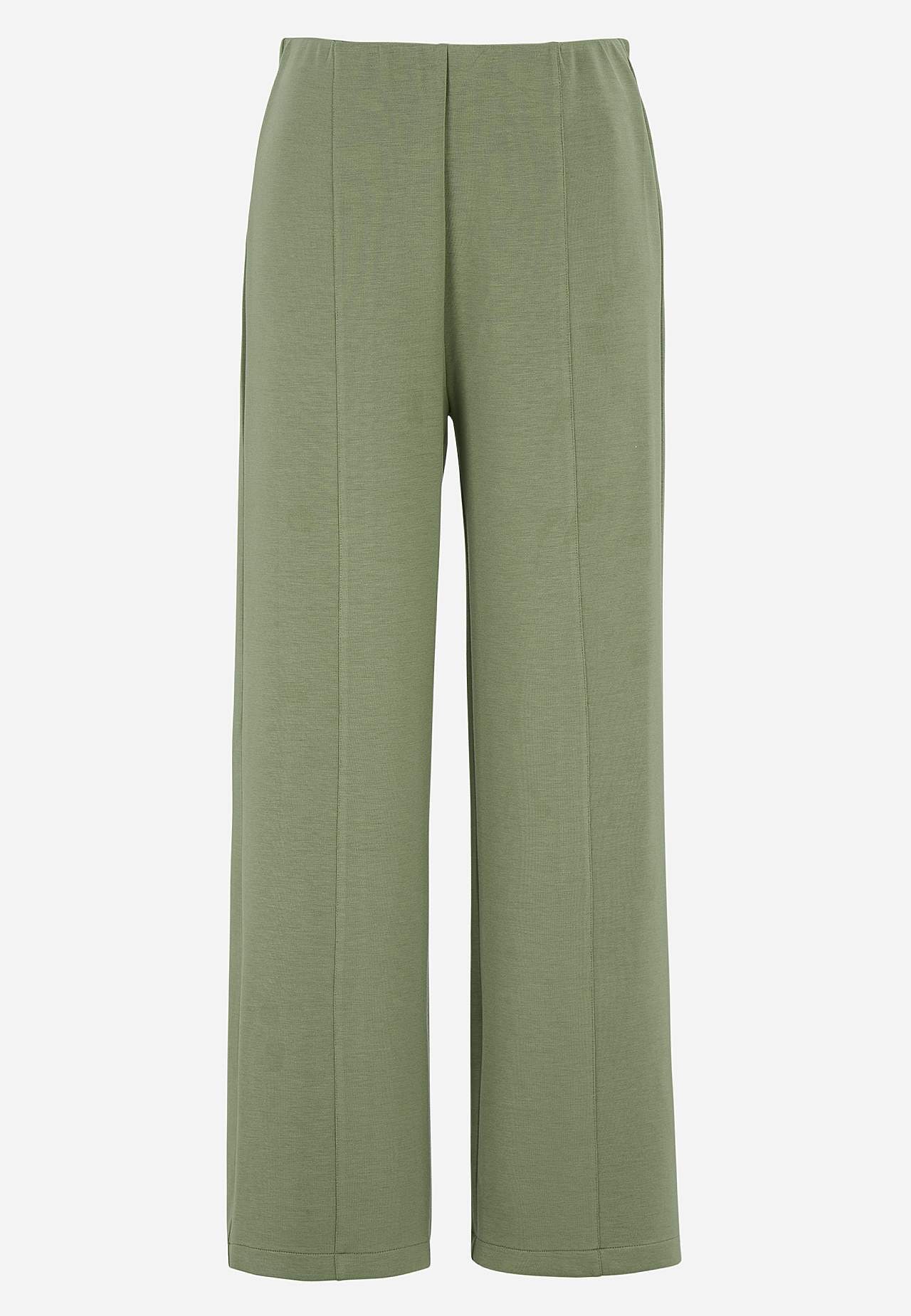 Jersey broek met wijde benen