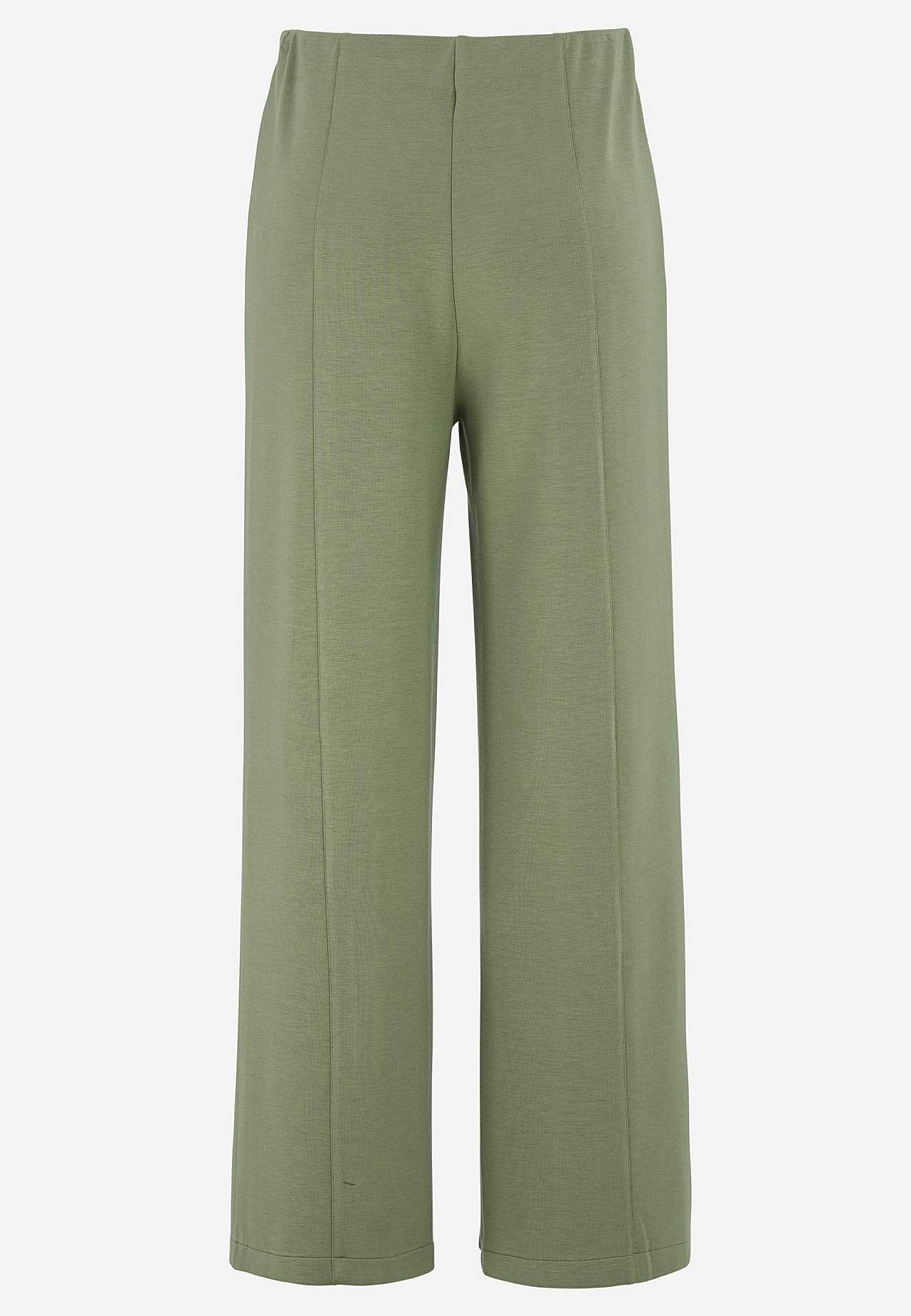 Jersey broek met wijde benen