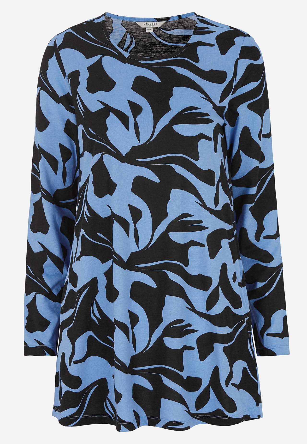 Patroonvormige jersey tuniek met zakken