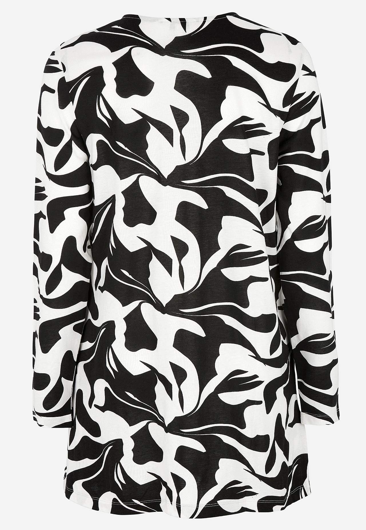 Patroonvormige jersey tuniek met zakken