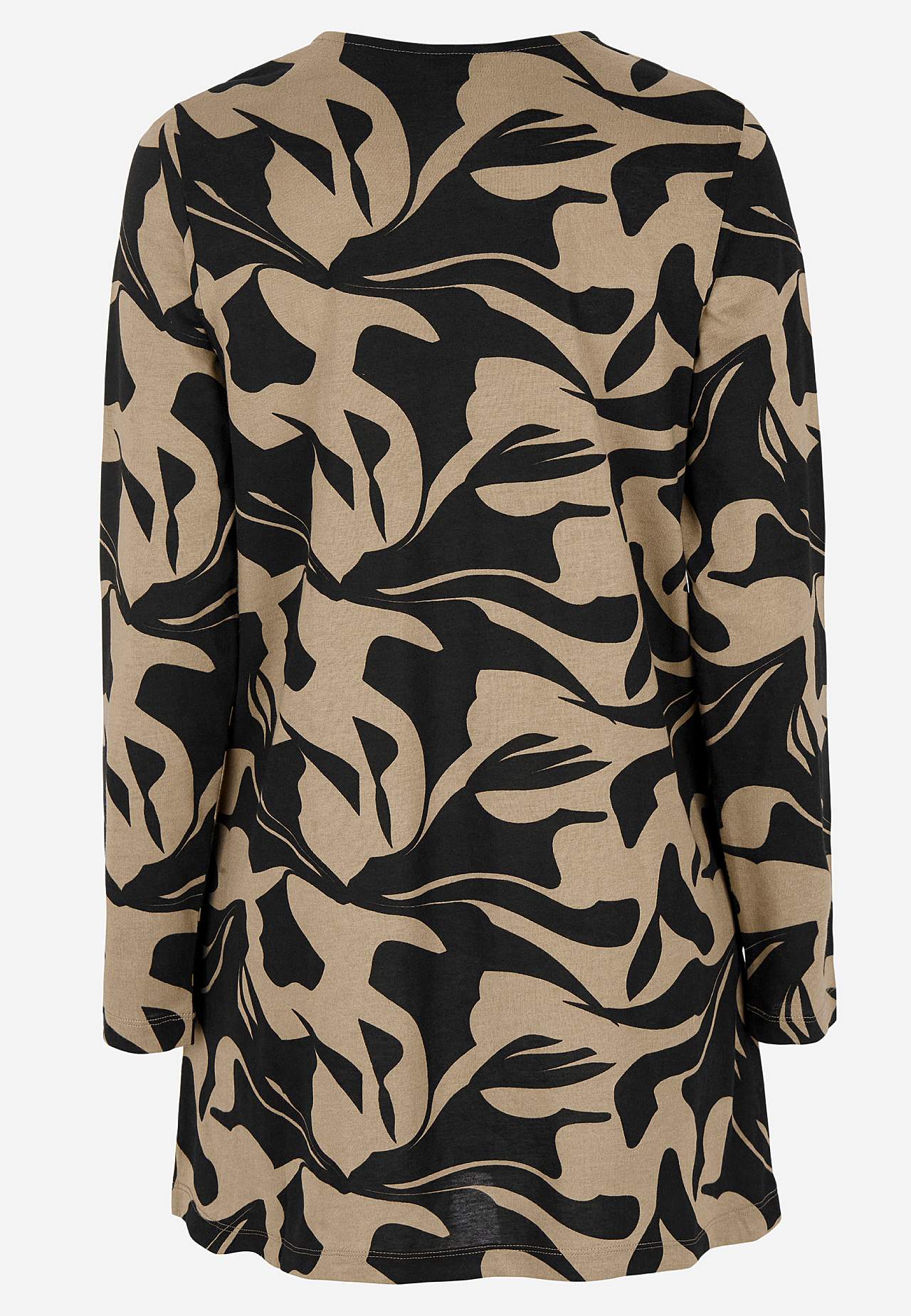 Patroonvormige jersey tuniek met zakken