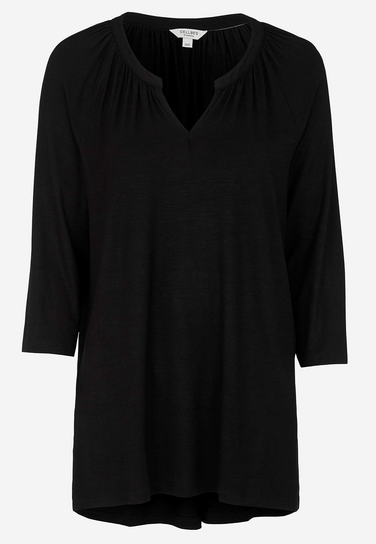 Jersey tuniek met een v-hals