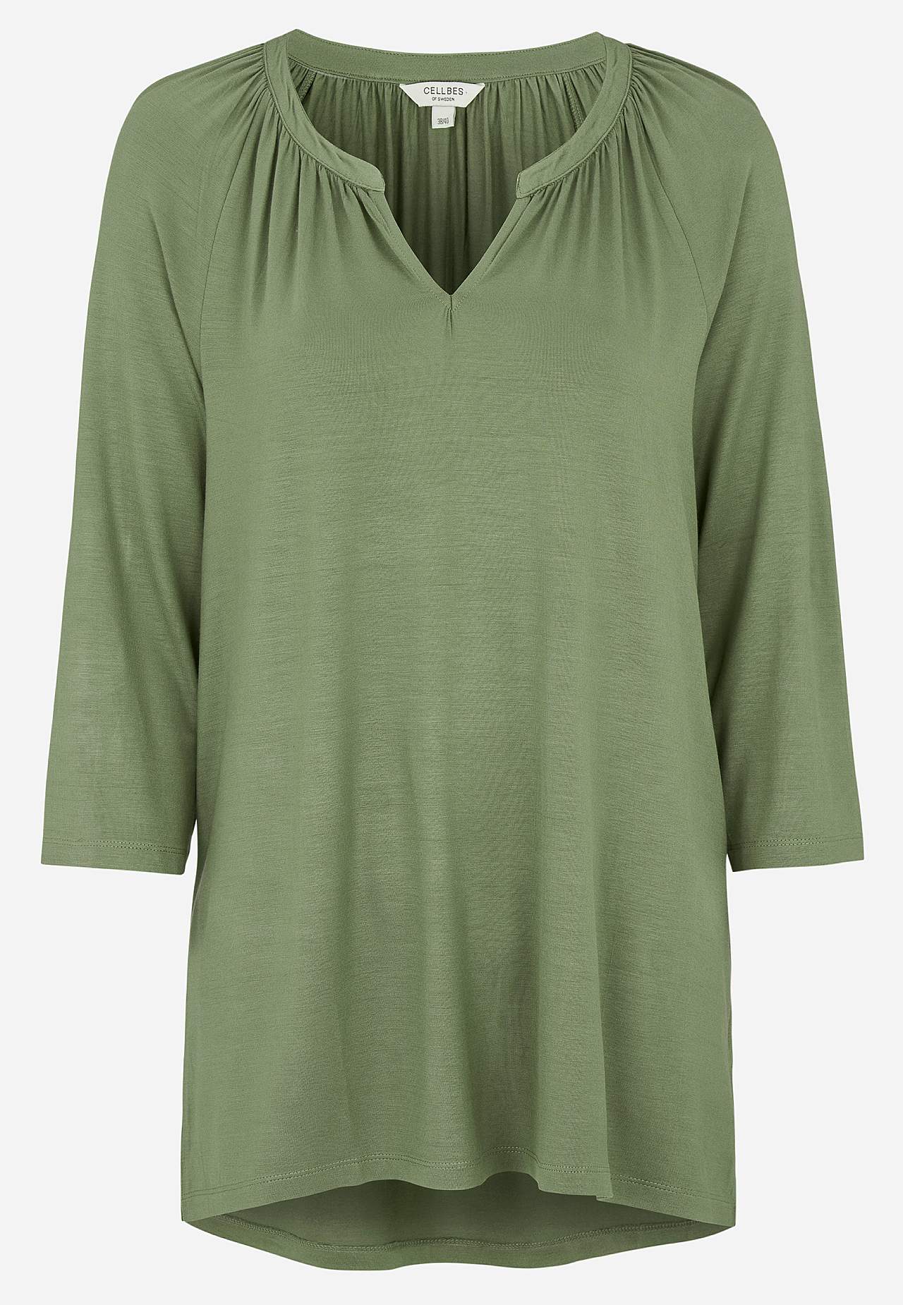 Jersey tuniek met een v-hals