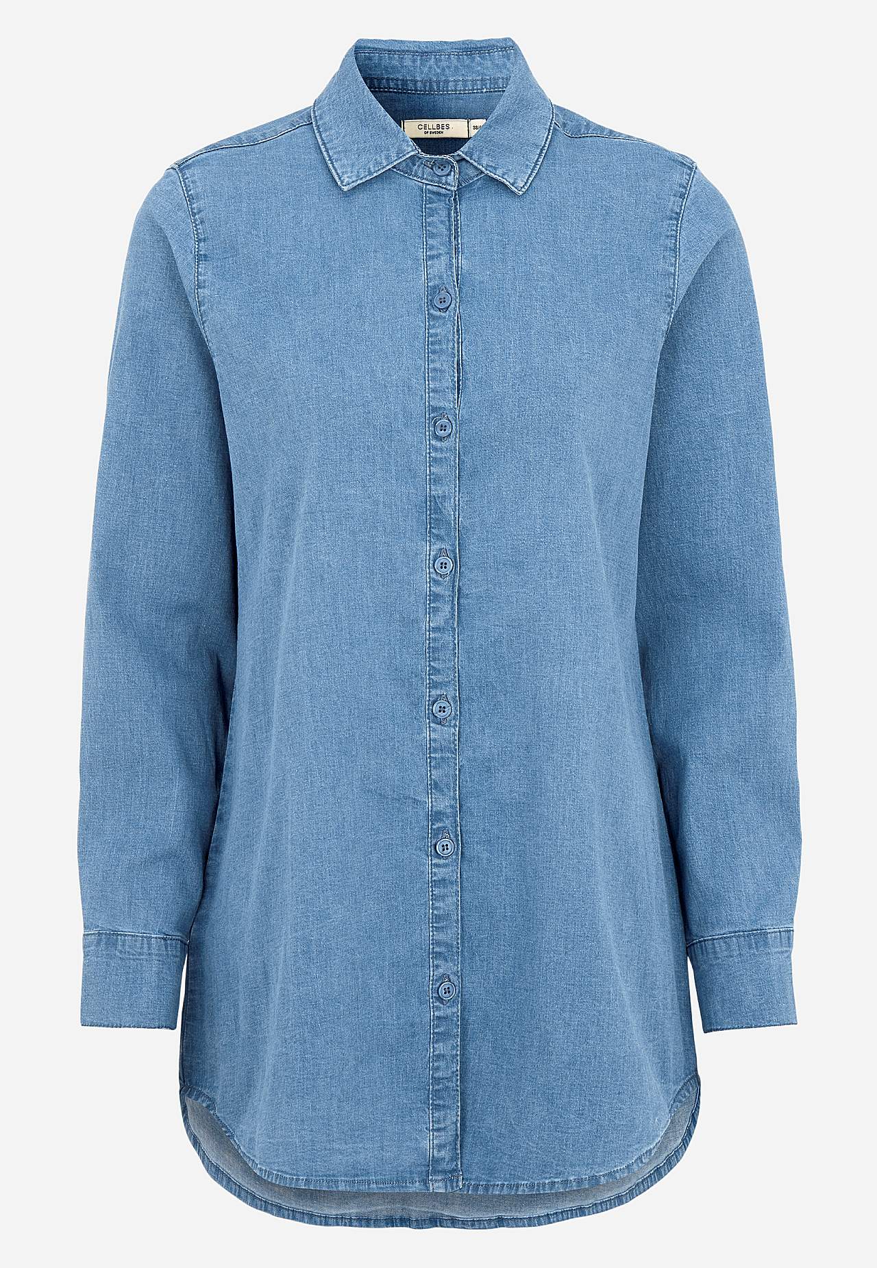 Elastische tuniek van denim