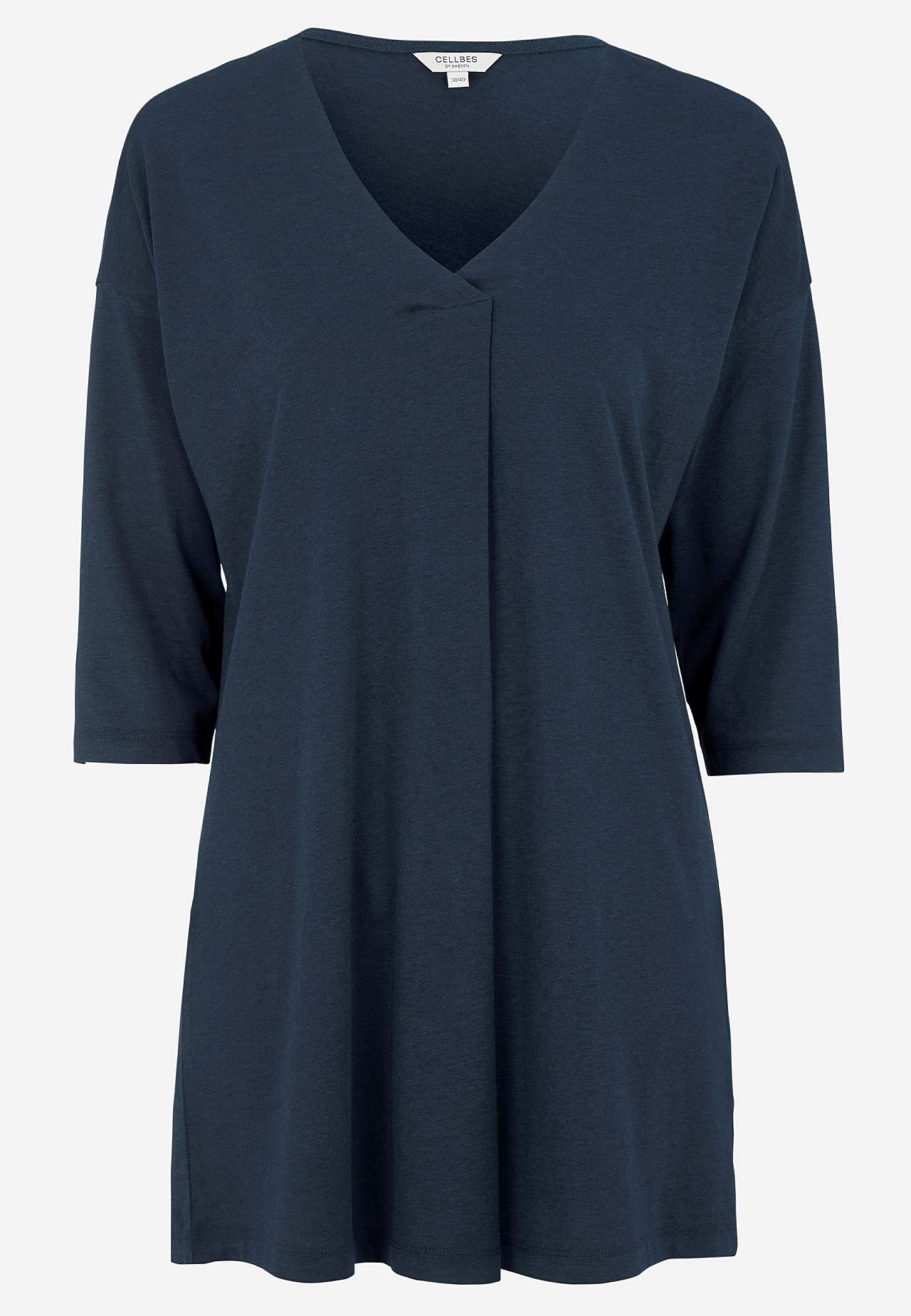 Jersey tuniek met kreuk detail