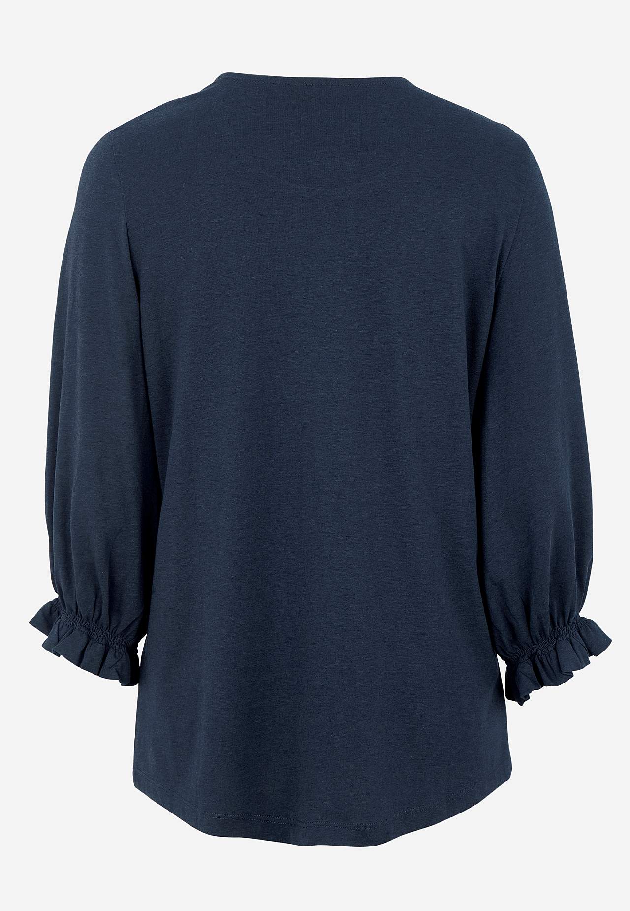 Jersey-topje met gesmokt detail