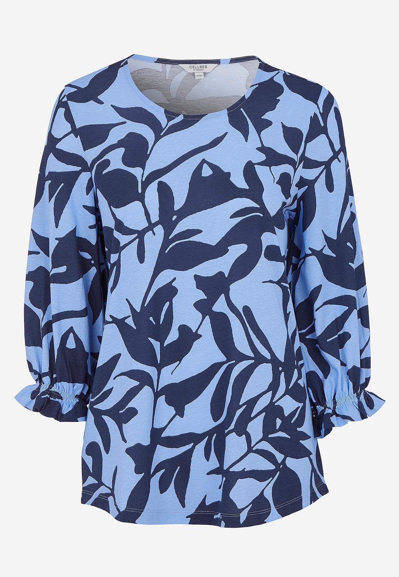 Jersey-topje met gesmokt detail