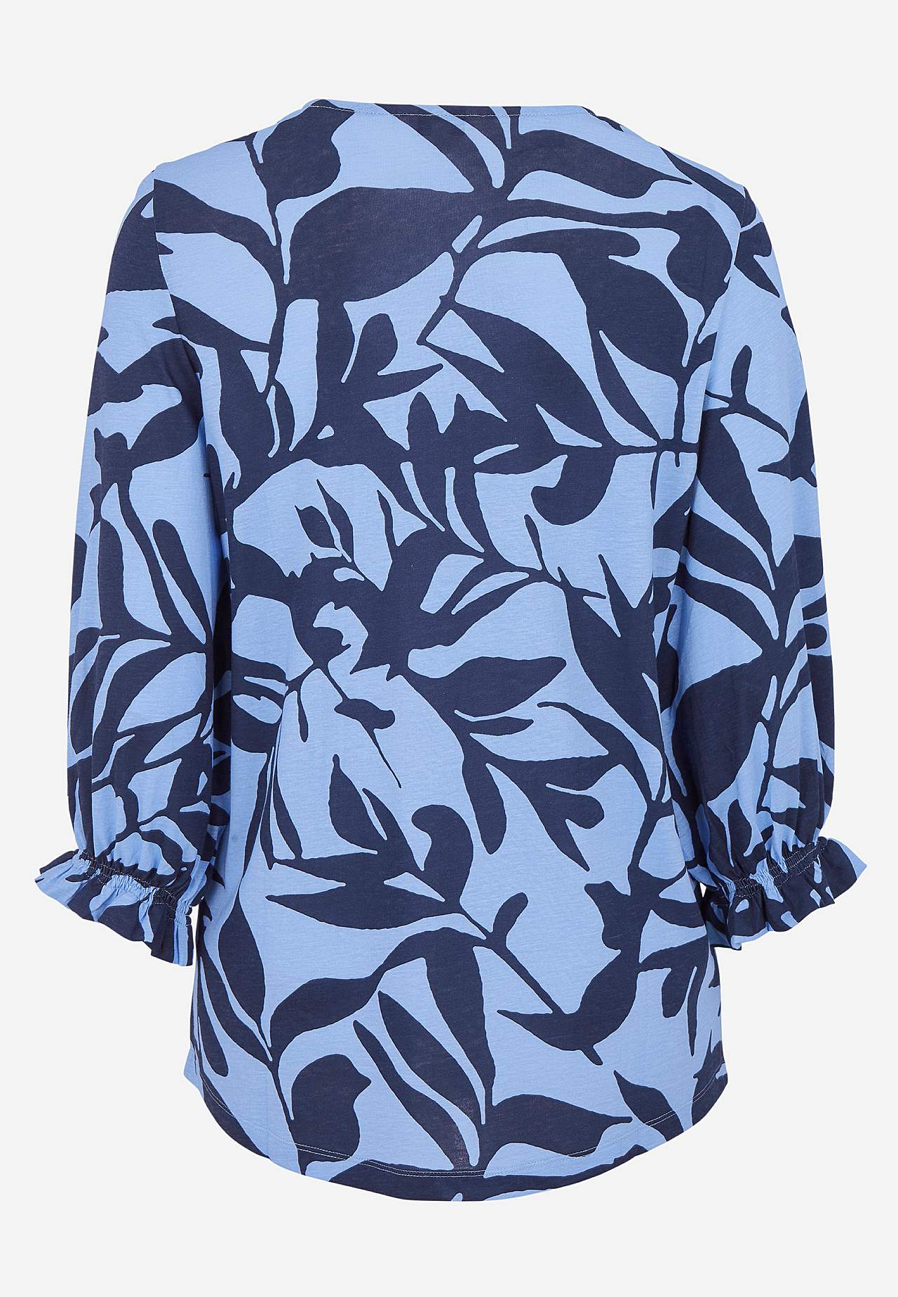 Jersey-topje met gesmokt detail