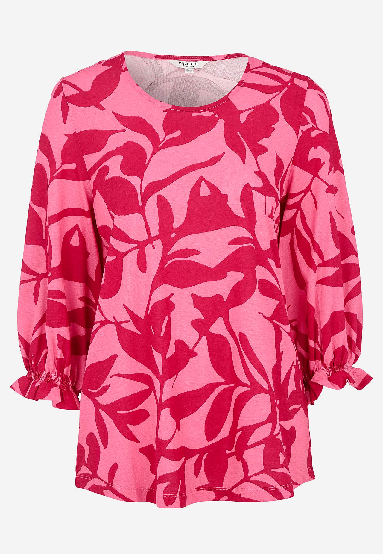 Jersey-topje met gesmokt detail