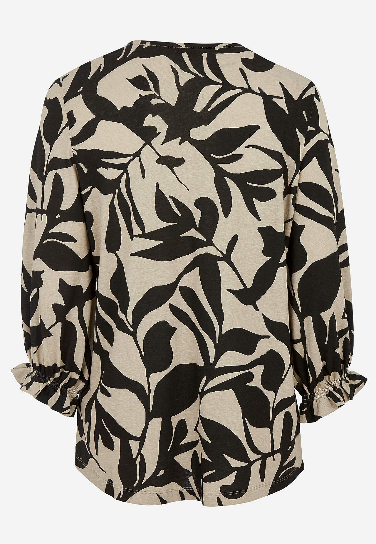 Jersey-topje met gesmokt detail