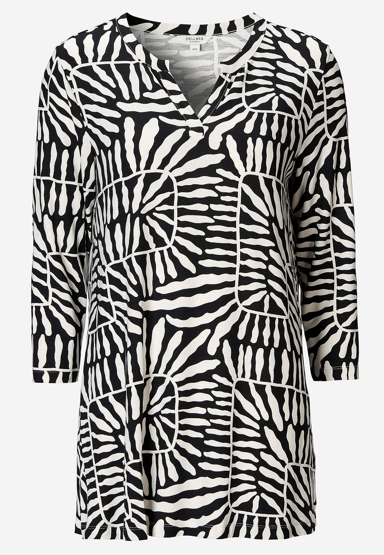Jersey tuniek met 3/4 mouw