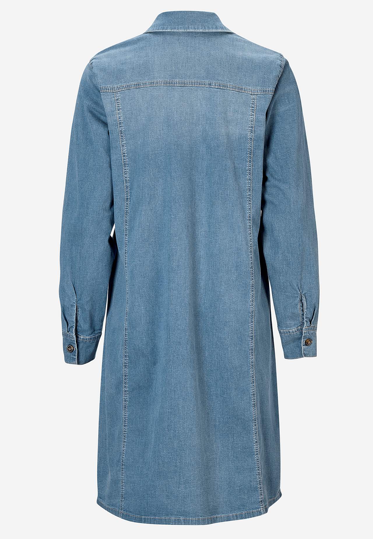 Elastische denim jurk