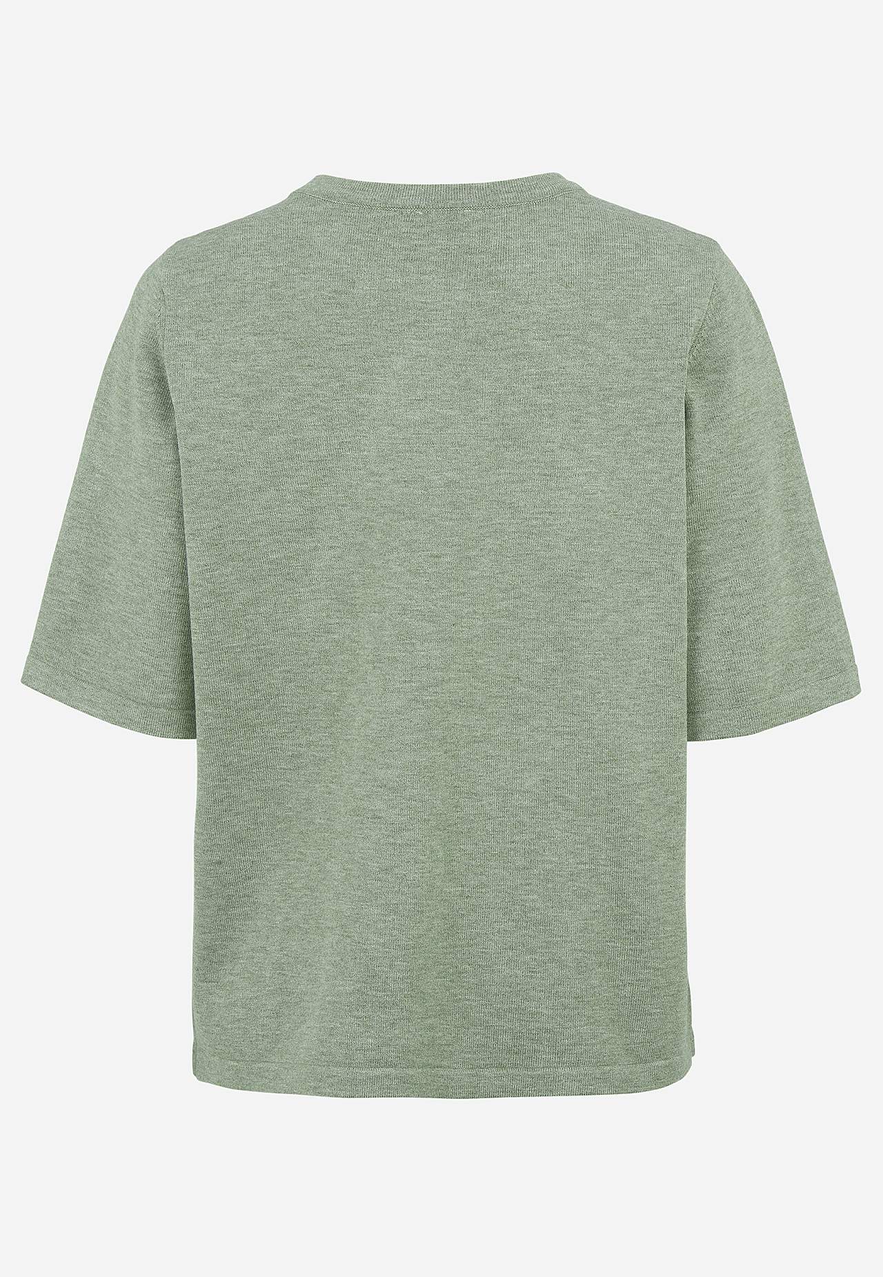 Fijn gebreide sweater met korte mouwen