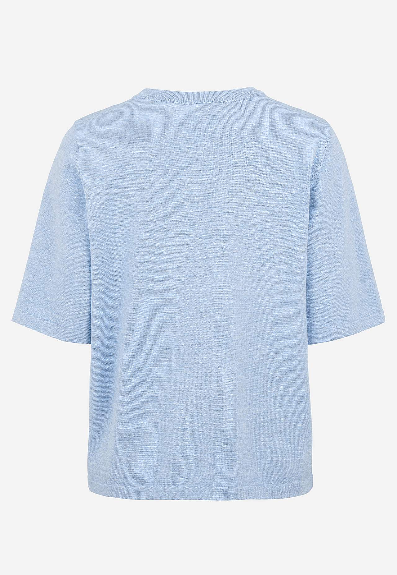 Fijn gebreide sweater met korte mouwen