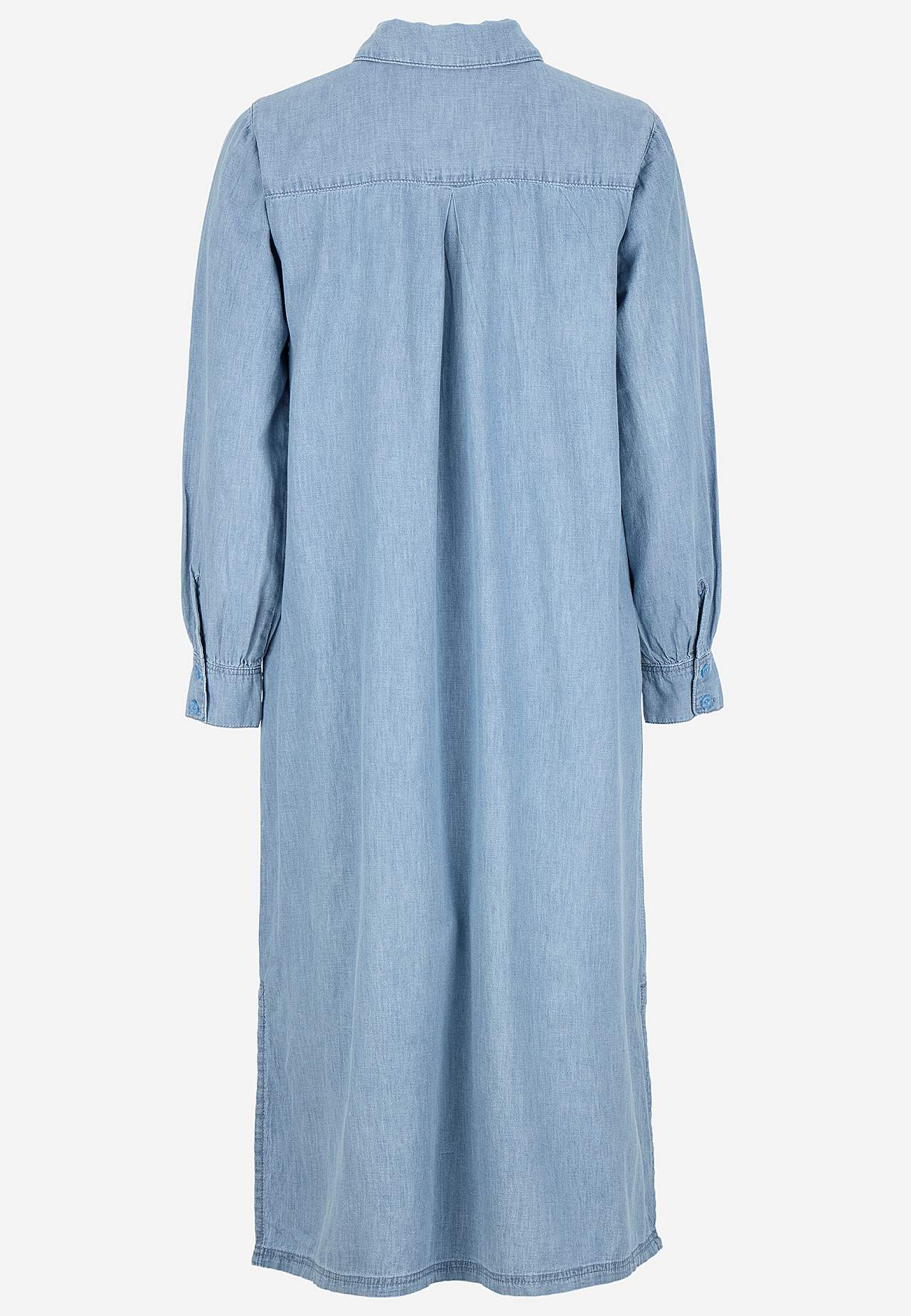 Denim jurk met zijzakken