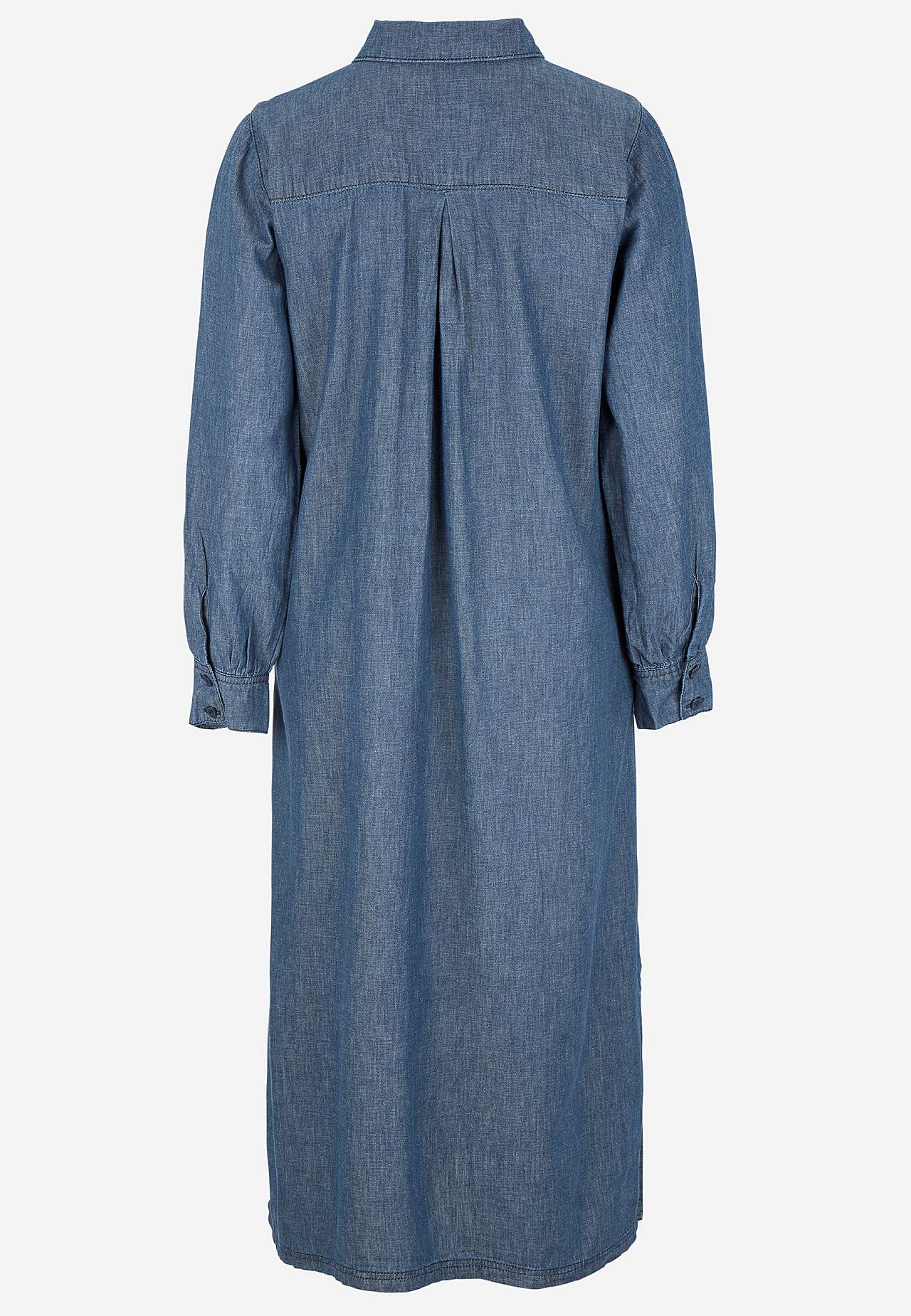 Denim jurk met zijzakken
