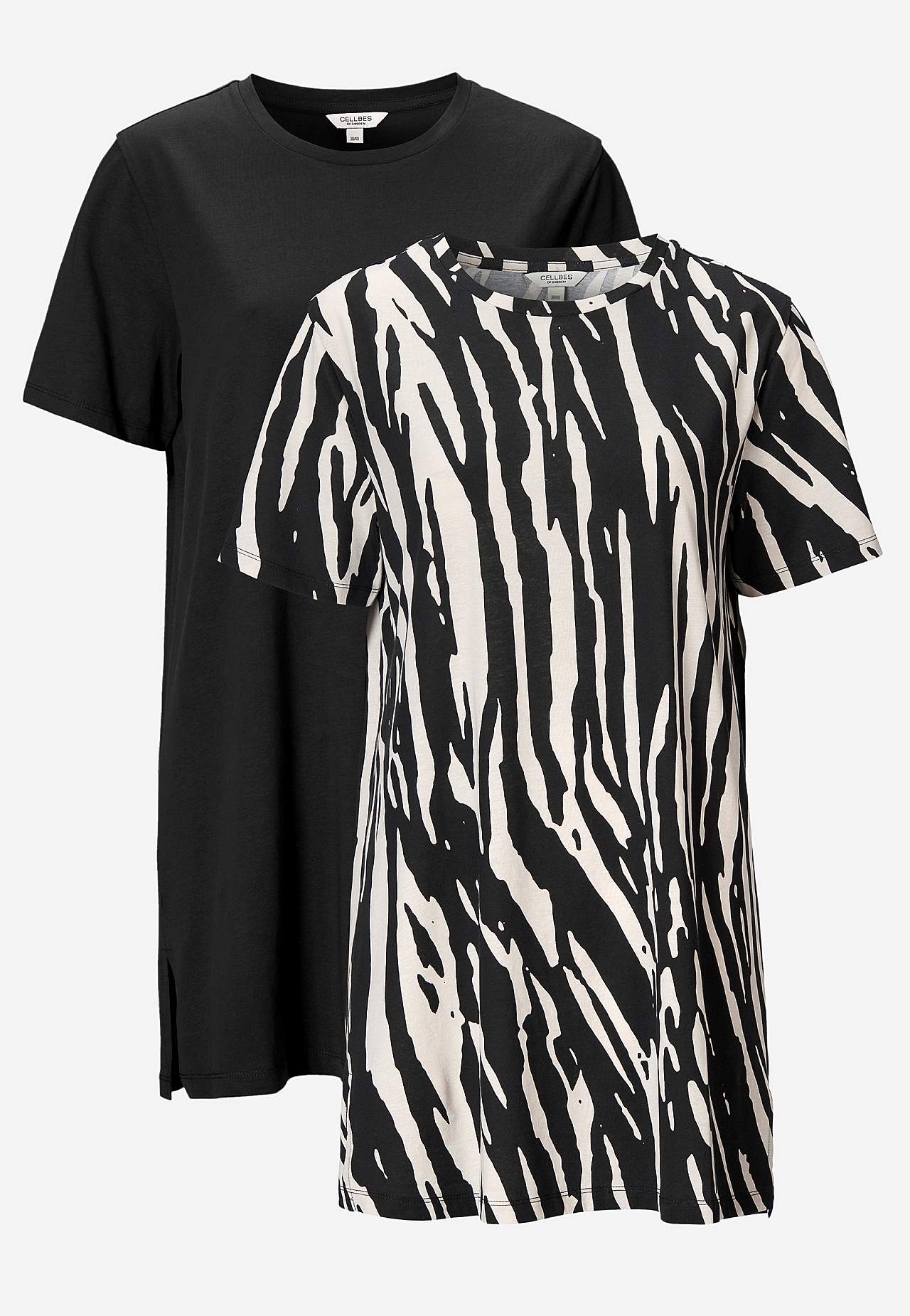 Jersey tuniek van organisch katoen Set van 2