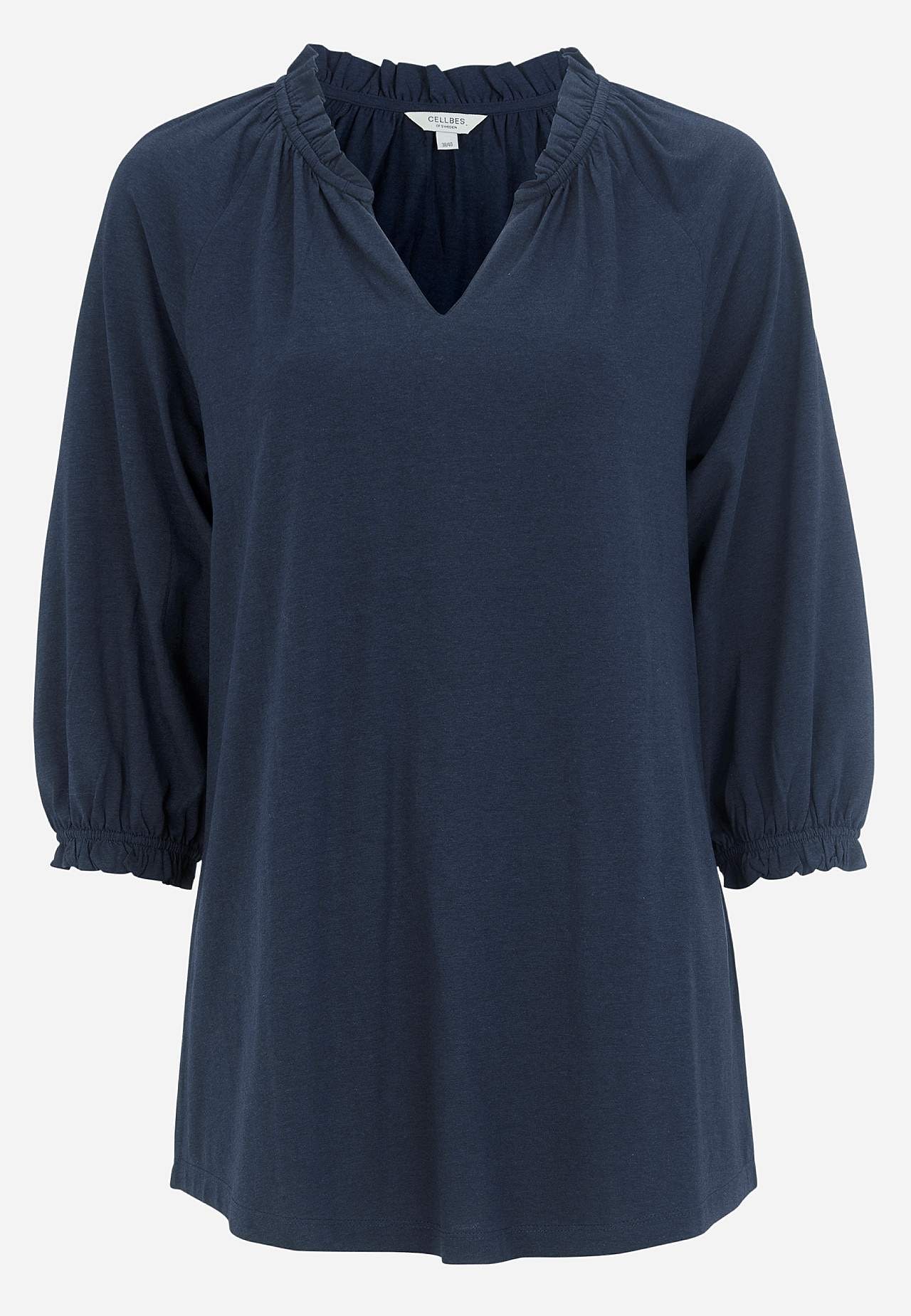 Jersey tuniek met 3/4 lengte mouwen