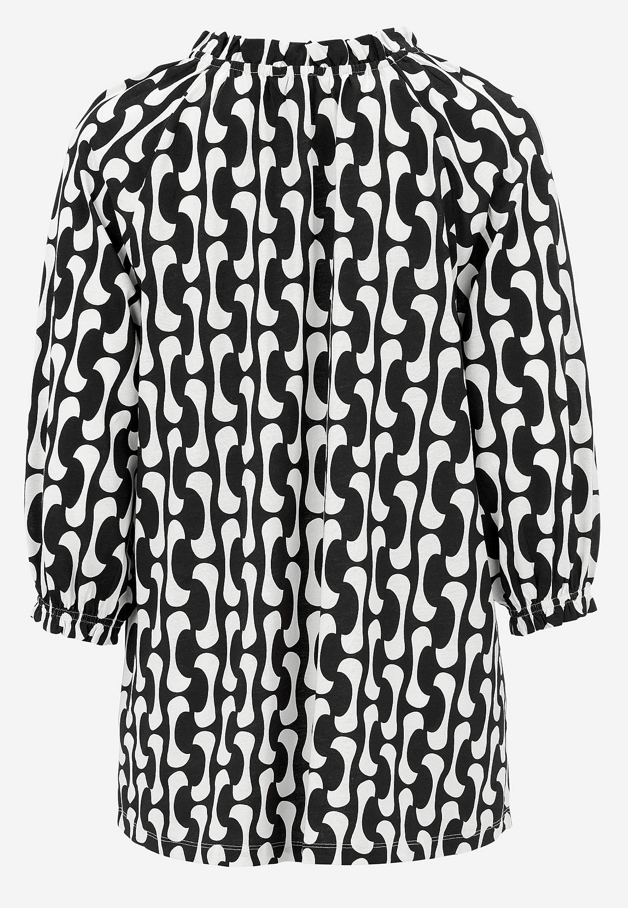 Jersey tuniek met 3/4 lengte mouwen