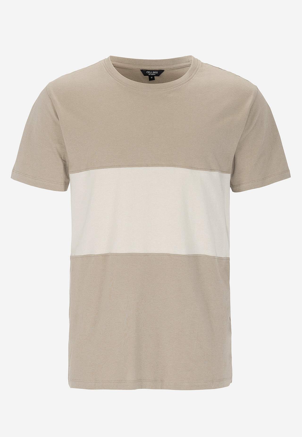 T-shirt met één brede streep