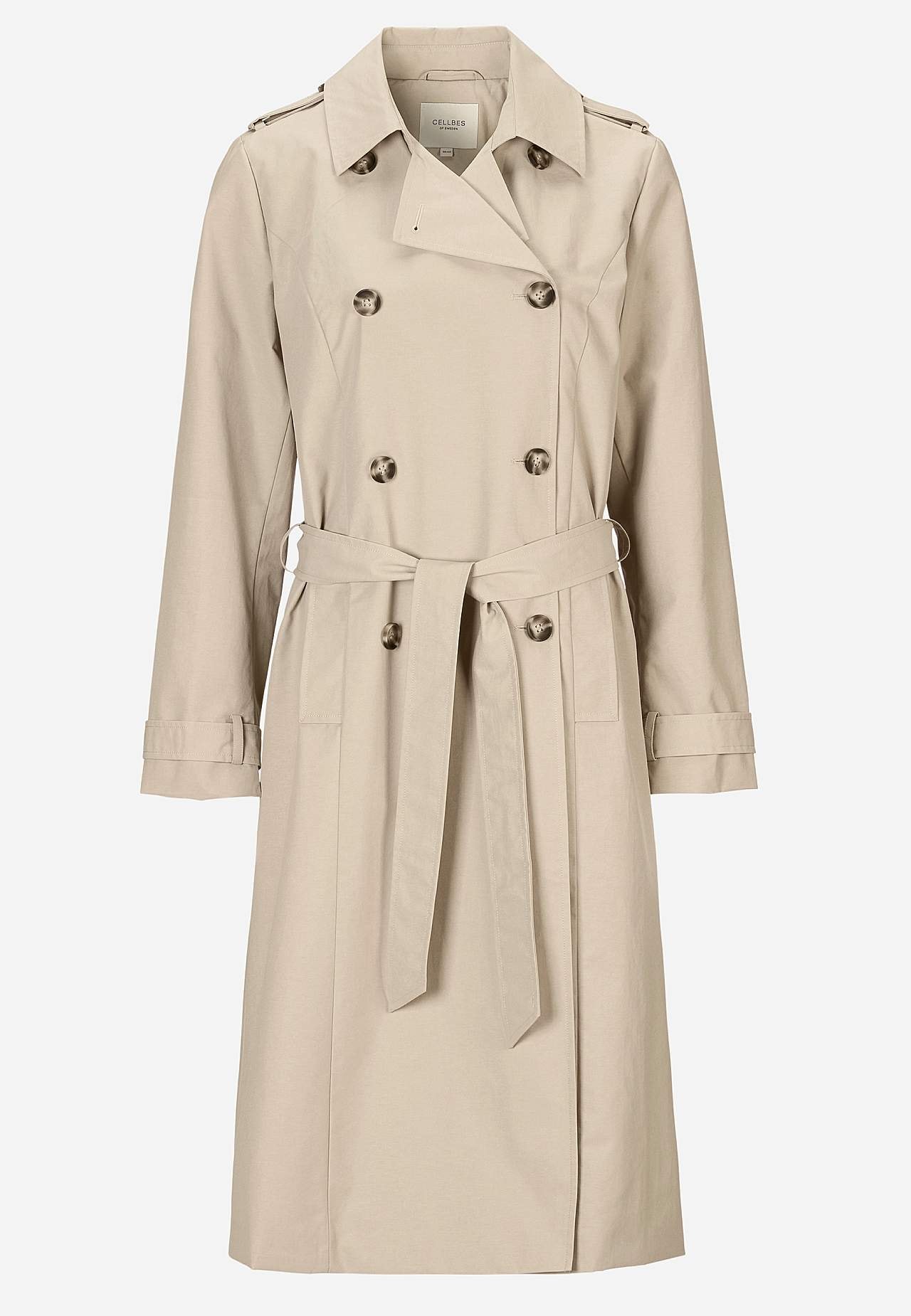 Dubbel-borstige trenchcoat
