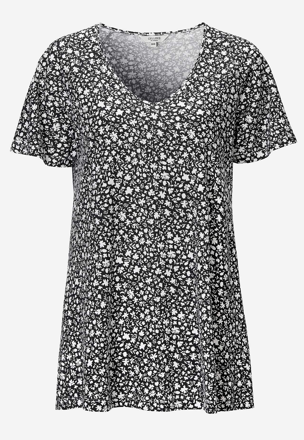 Kleine bloemen jersey tuniek