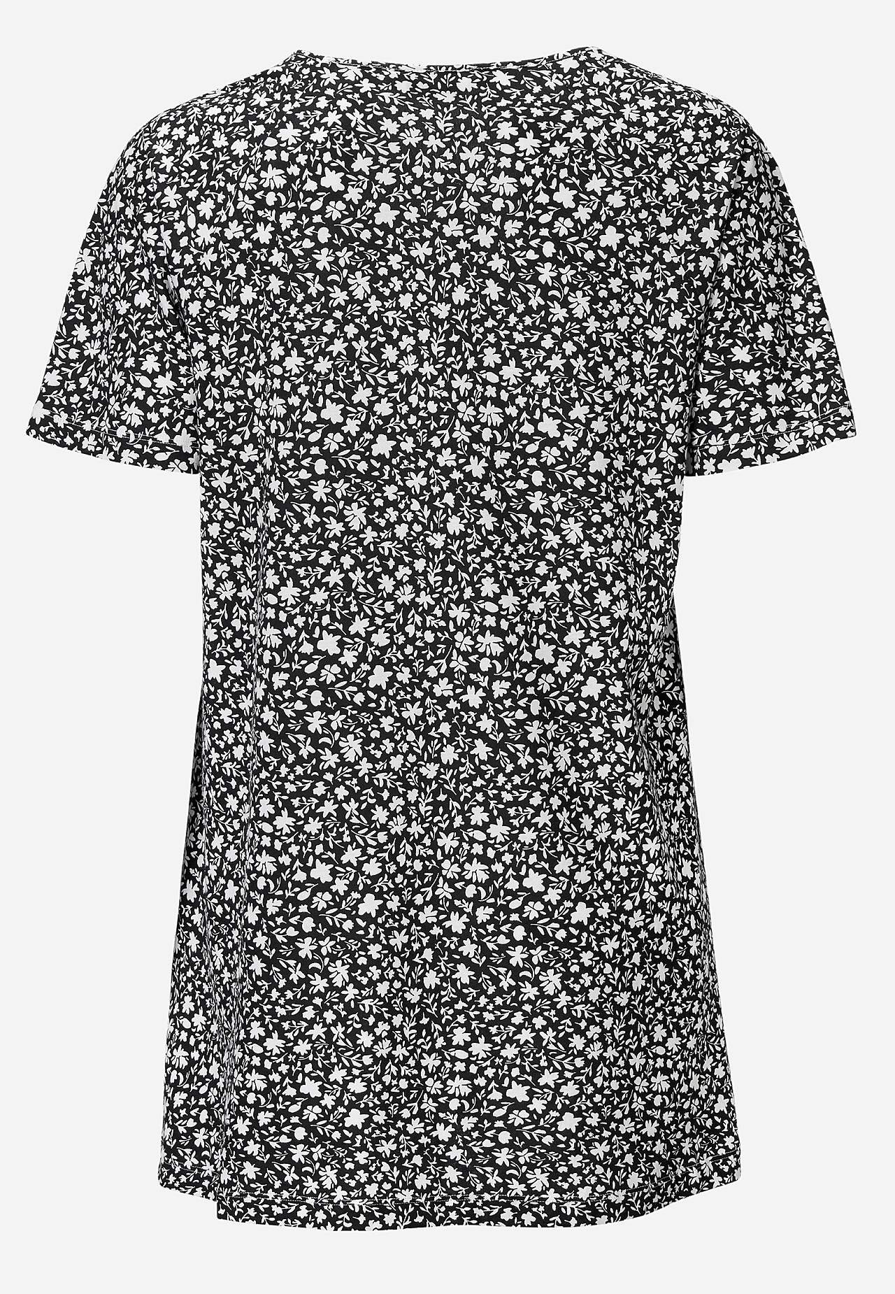 Kleine bloemen jersey tuniek