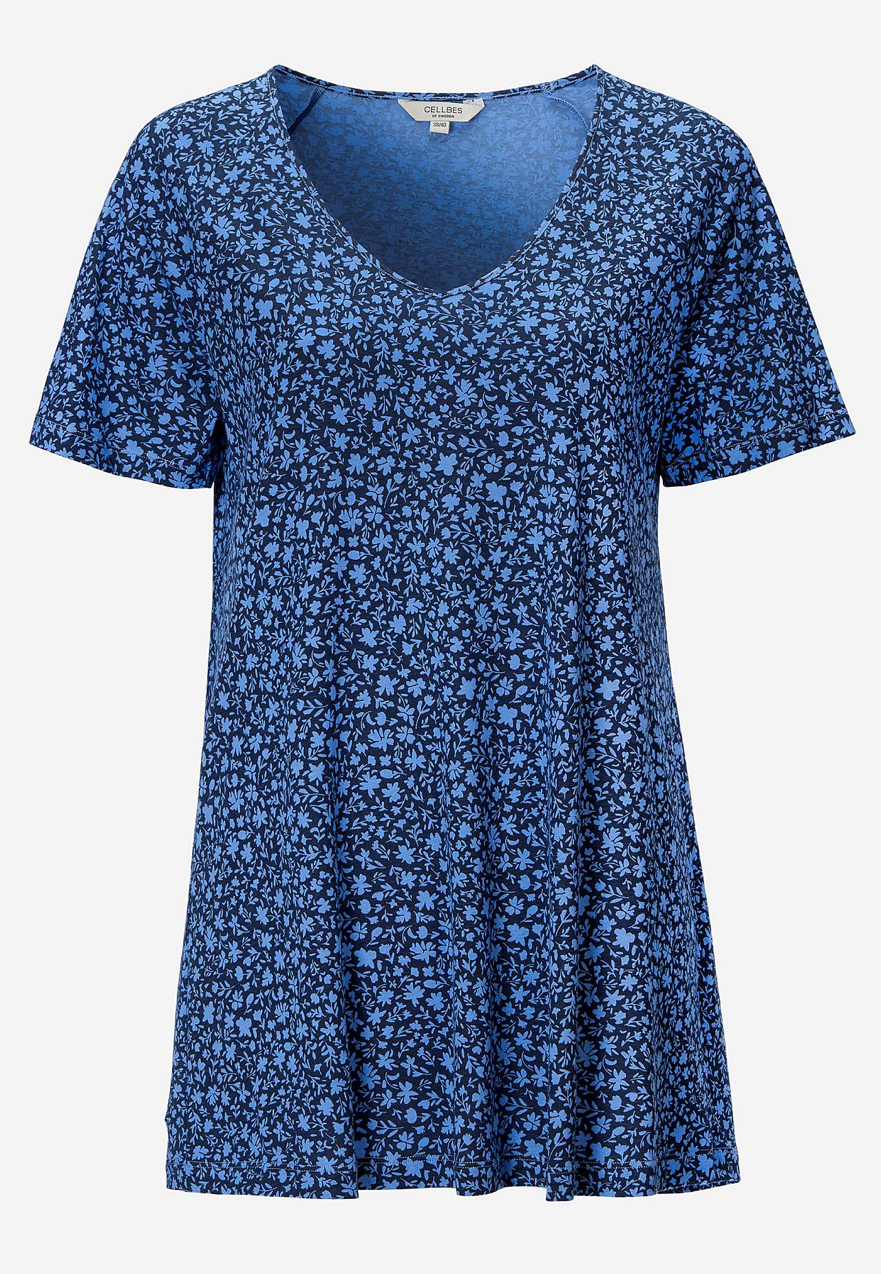Kleine bloemen jersey tuniek