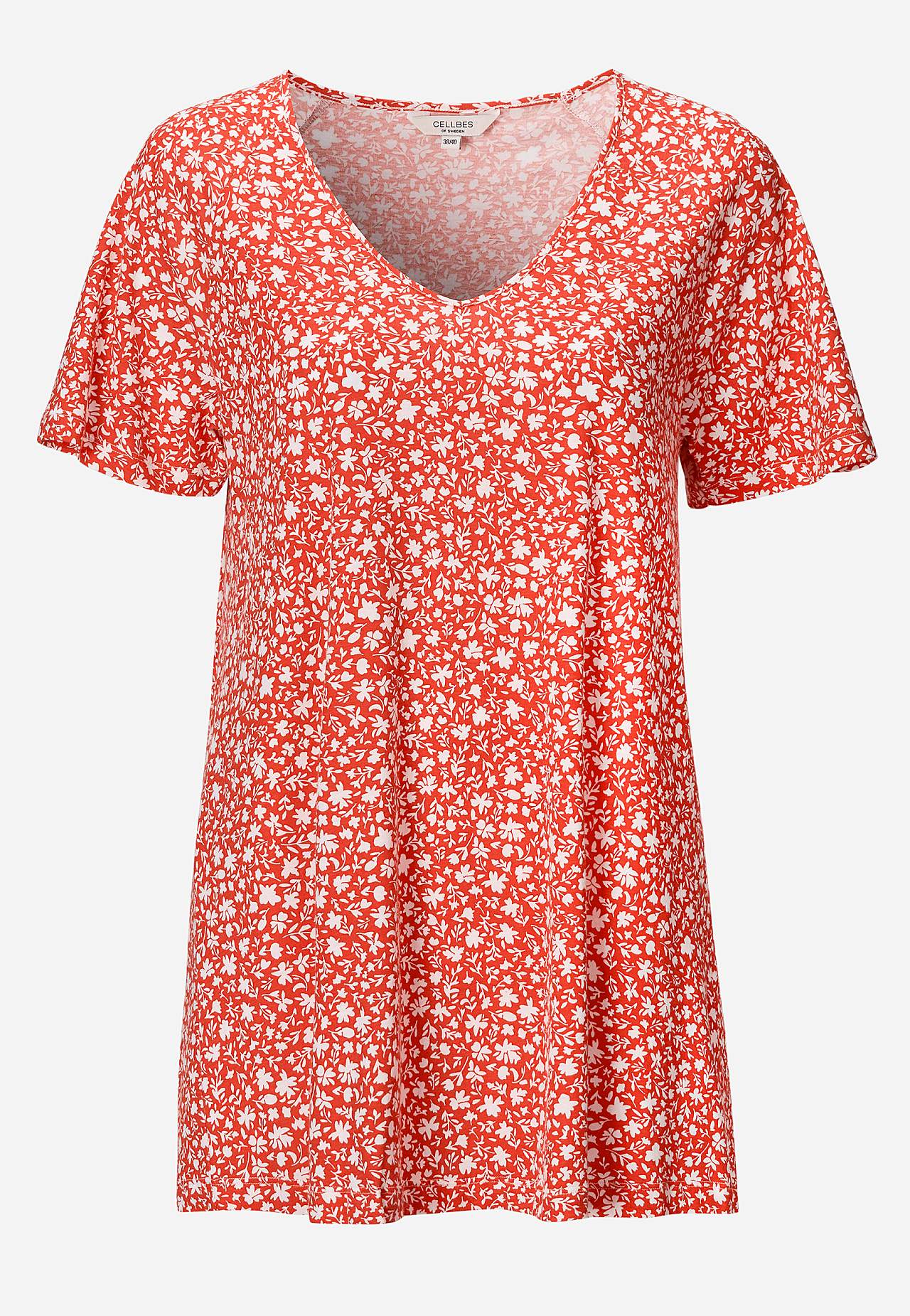 Kleine bloemen jersey tuniek