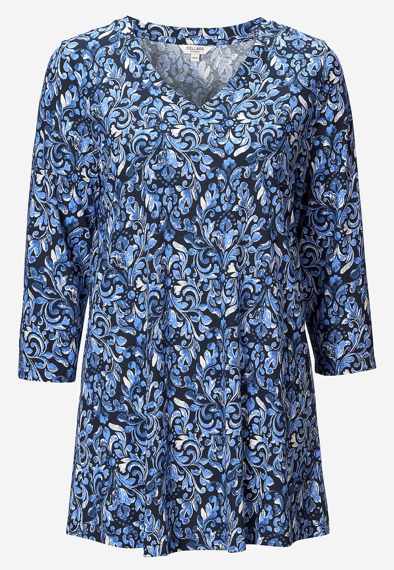 Jersey tuniek met 3/4 mouw