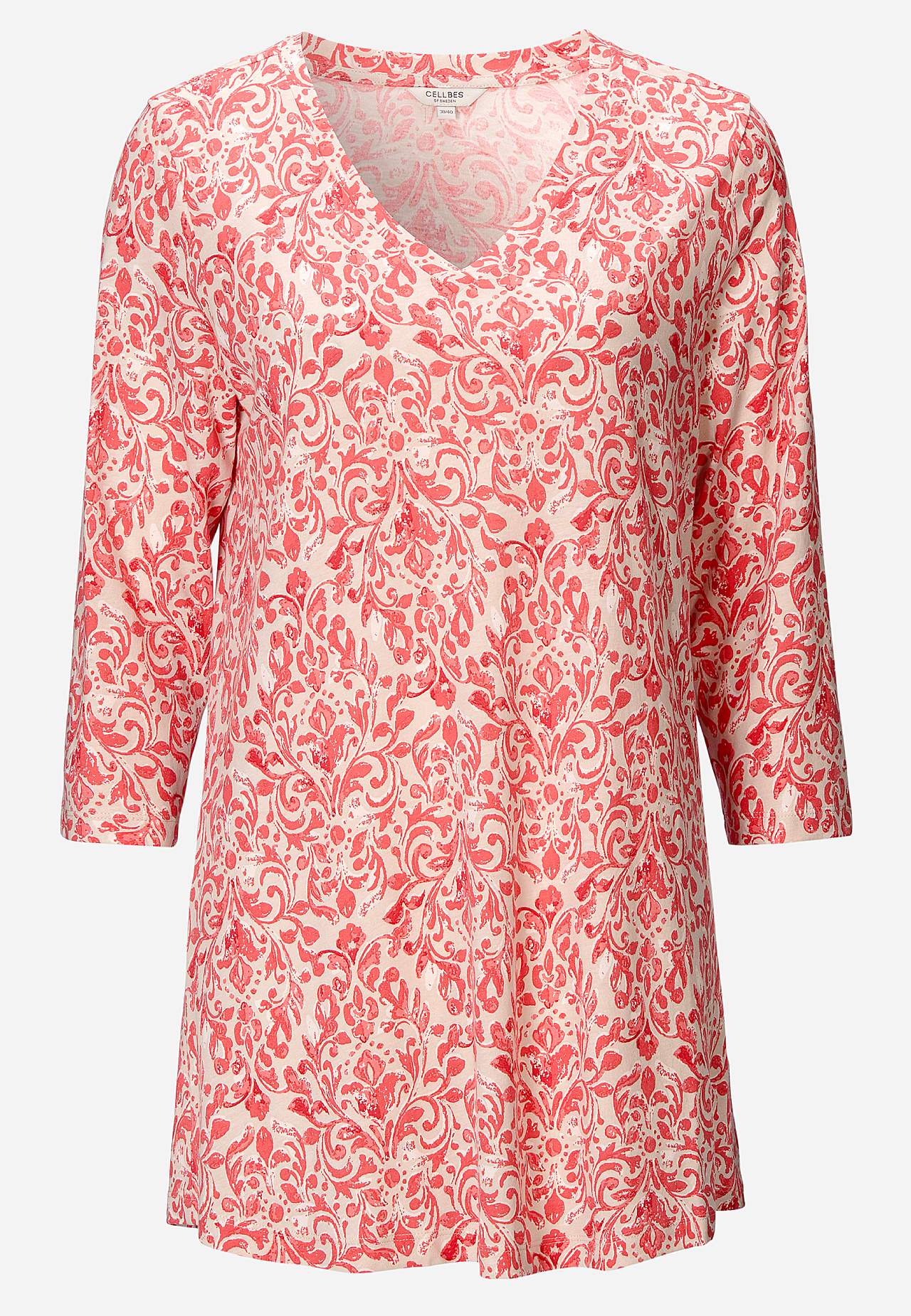 Jersey tuniek met 3/4 mouw