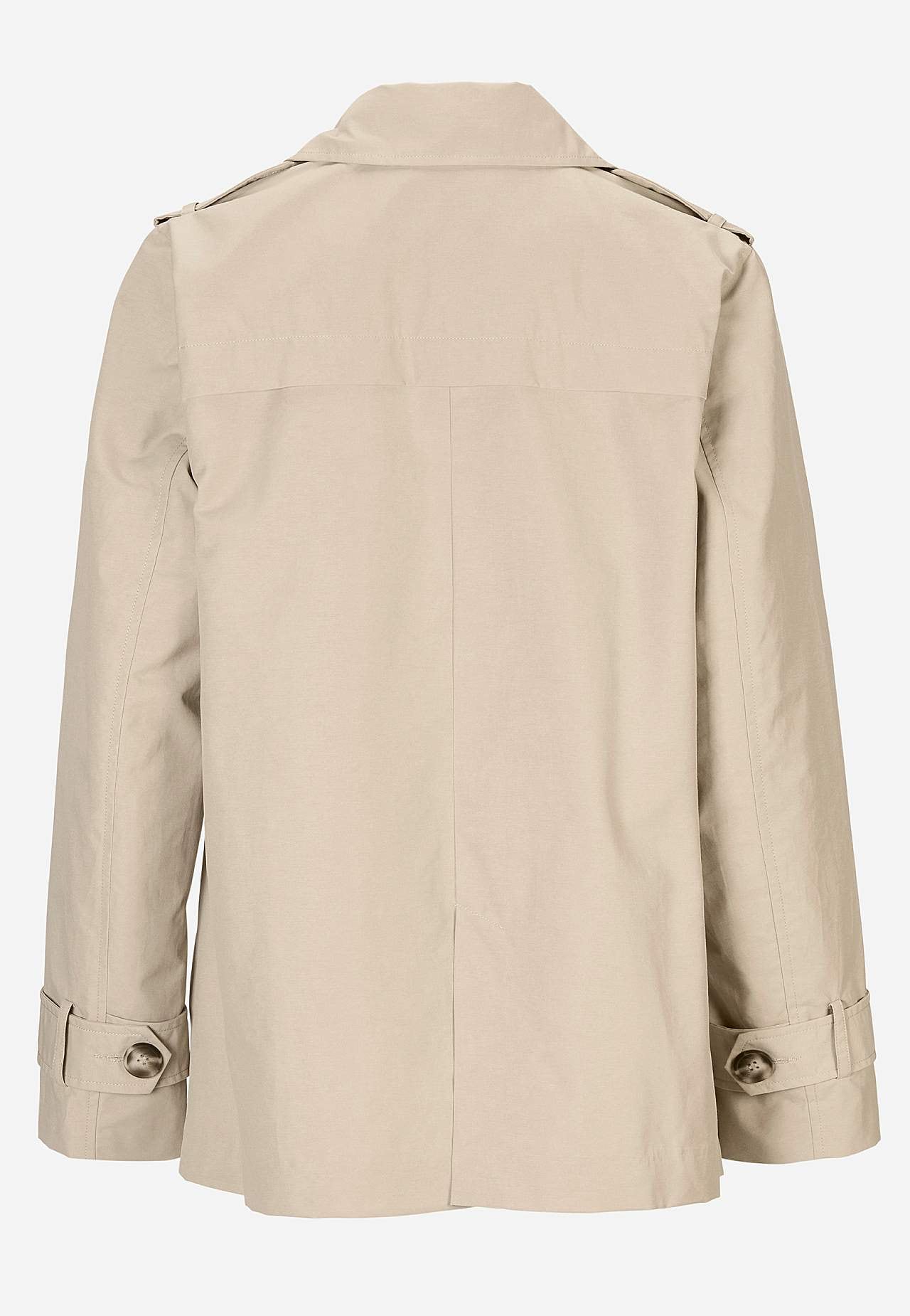 Dubbel-borstige en korte trenchcoat