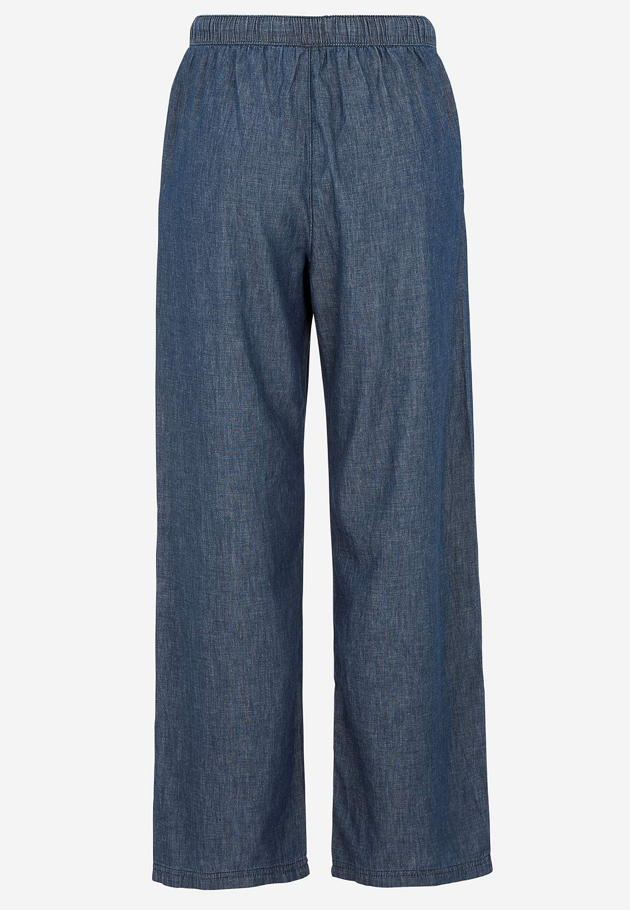 Broek van denim met wijde benen