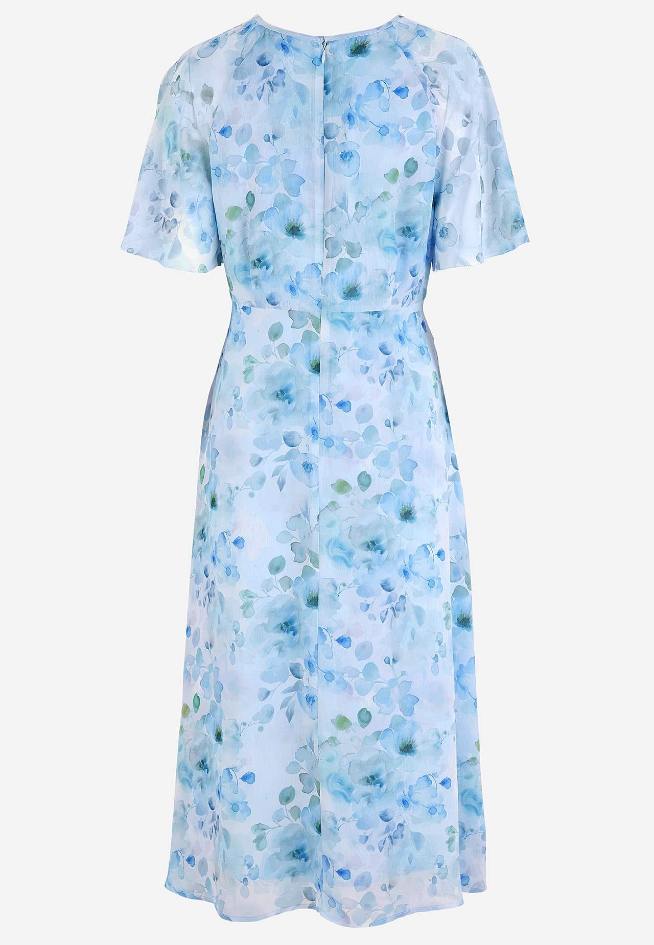 Bloemige chiffon-jurk