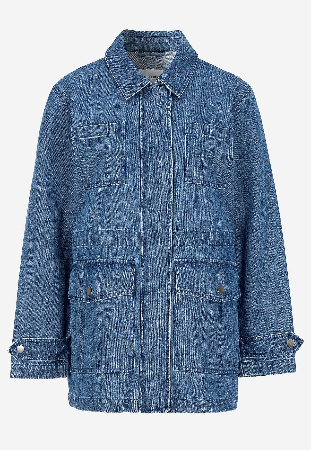 Denim jas met rits