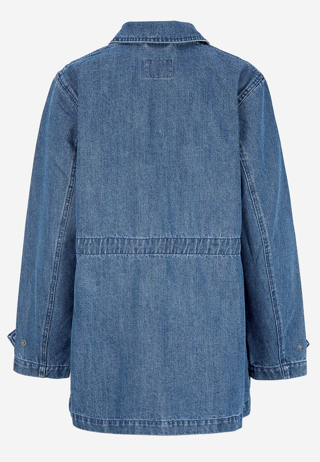 Denim jas met rits