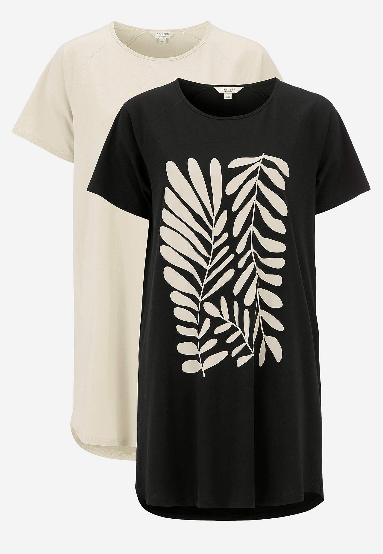 Jersey tuniek van organisch katoen Set van 2
