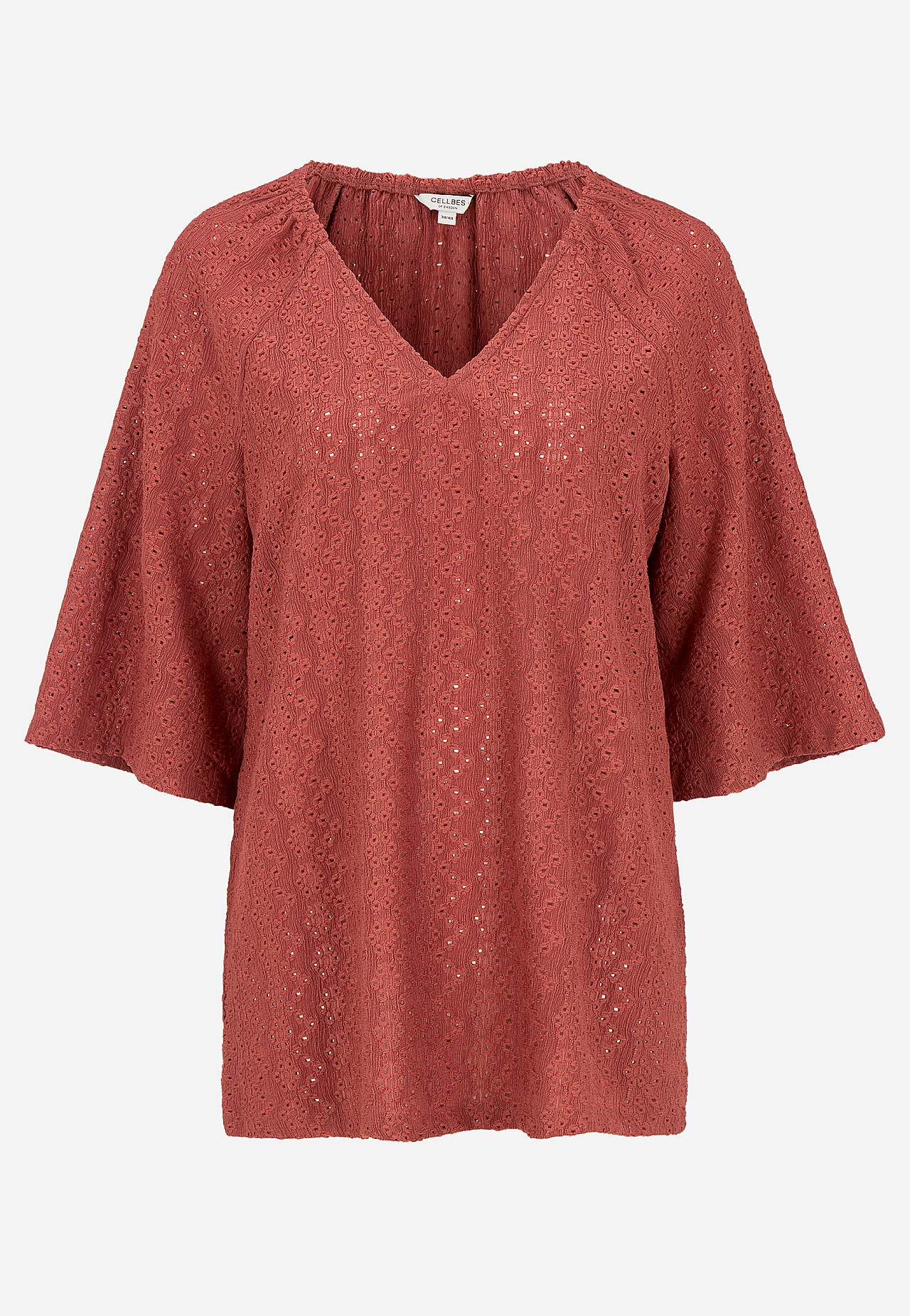 Jersey tuniek met borduurwerk met gaten