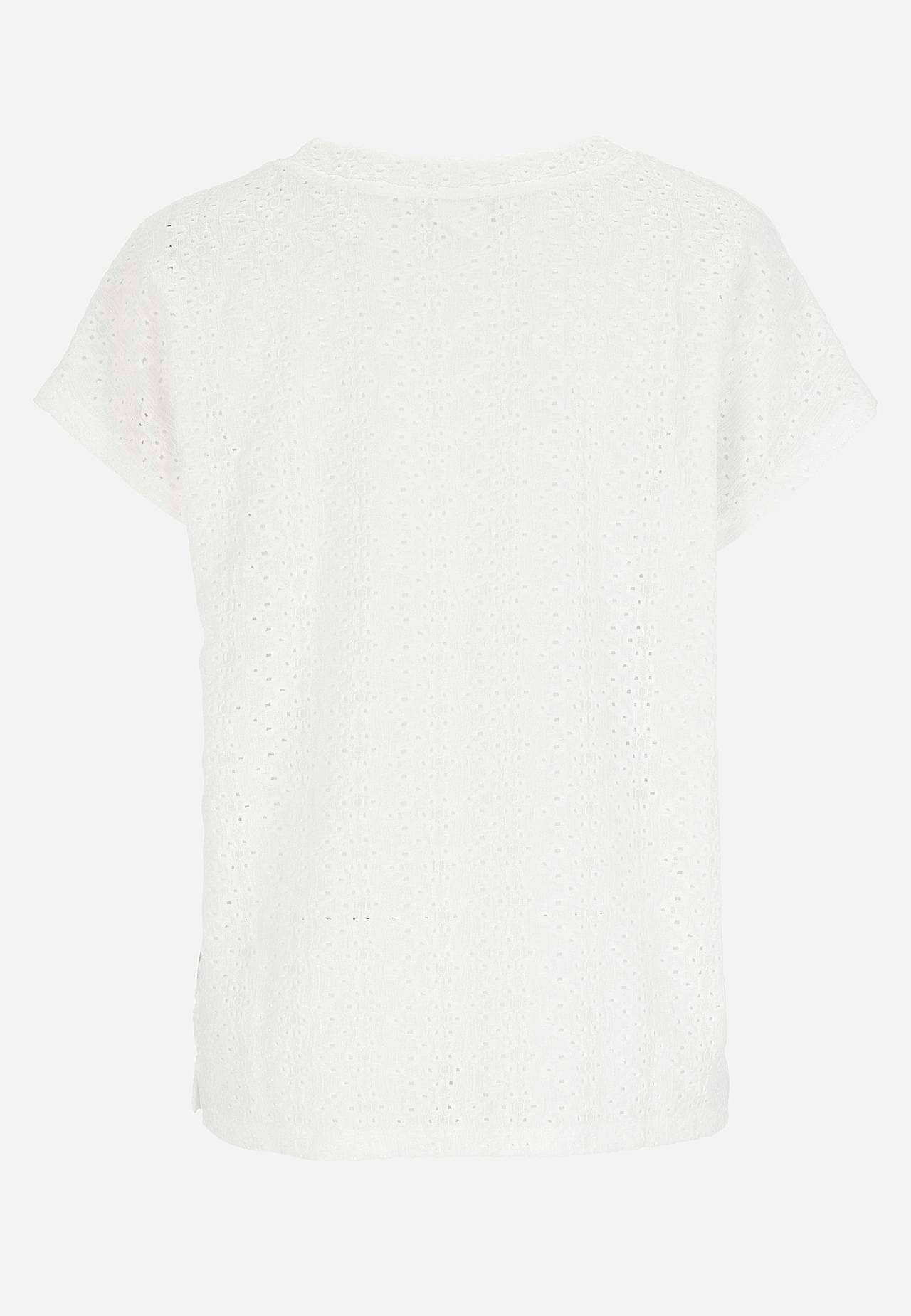 Jersey-topje met borduurwerk met gaten